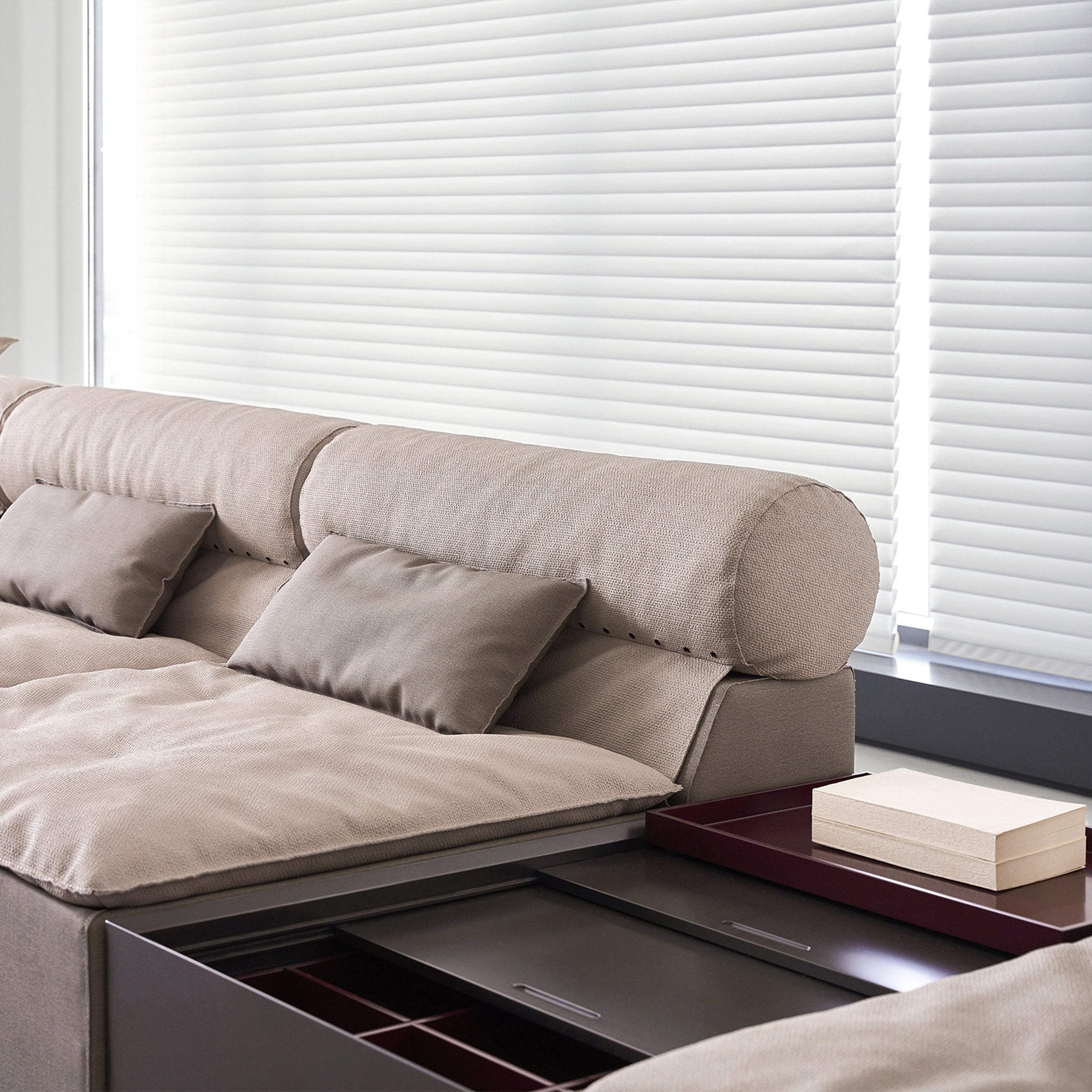 ebarza Corner Sofa AMBO- S80197 - Sofas - ebarza Furniture UAE | Shop Modern Furniture in Abu Dhabi & Dubai - مفروشات ايبازرا في الامارات | تسوق اثاث عصري وديكورات مميزة في دبي وابوظبي