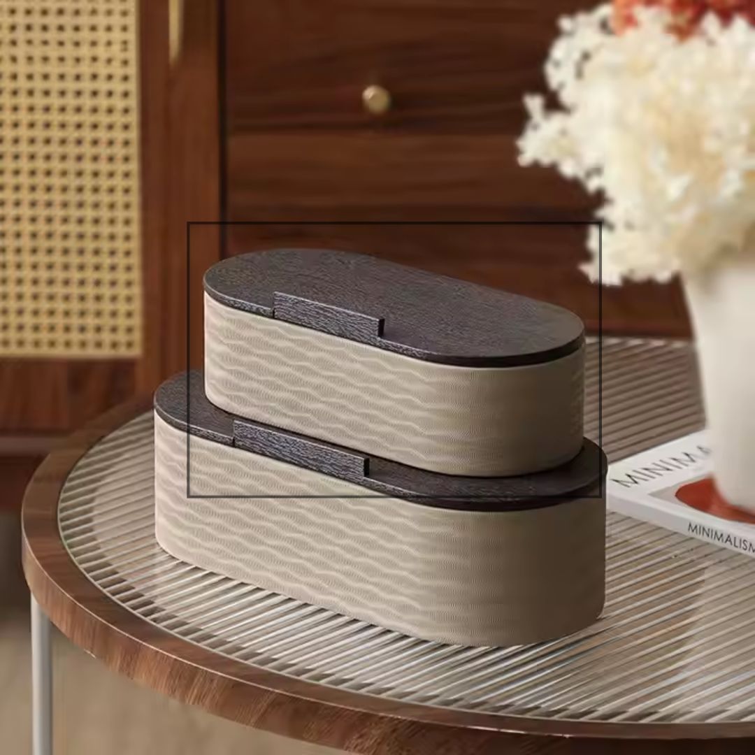 Corrugated Round Edge Box Coffee B - FB-PG24010B - Decorative Boxes - ebarza Furniture UAE | Shop Modern Furniture in Abu Dhabi & Dubai - مفروشات ايبازرا في الامارات | تسوق اثاث عصري وديكورات مميزة في دبي وابوظبي