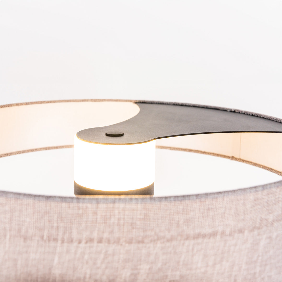 Crescent LED 155x45 Metal Aluminum Fabric Floor Lamp Crescent-02FL - Floor Lamps - ebarza Furniture UAE | Shop Modern Furniture in Abu Dhabi & Dubai - مفروشات ايبازرا في الامارات | تسوق اثاث عصري وديكورات مميزة في دبي وابوظبي