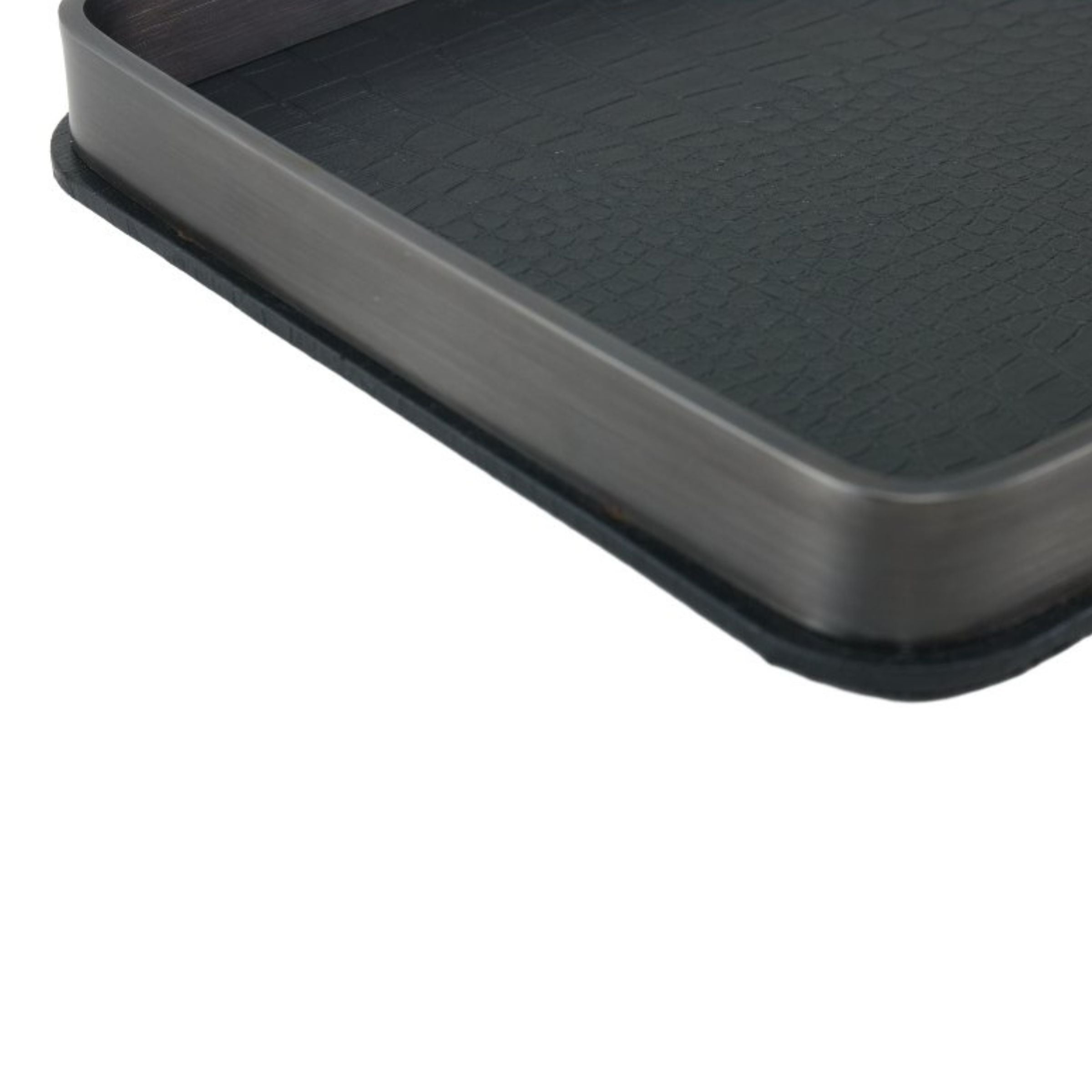 BLACK LEATHER DECORATIVE TRAY-L DD210938AL - Trays - ebarza Furniture UAE | Shop Modern Furniture in Abu Dhabi & Dubai - مفروشات ايبازرا في الامارات | تسوق اثاث عصري وديكورات مميزة في دبي وابوظبي