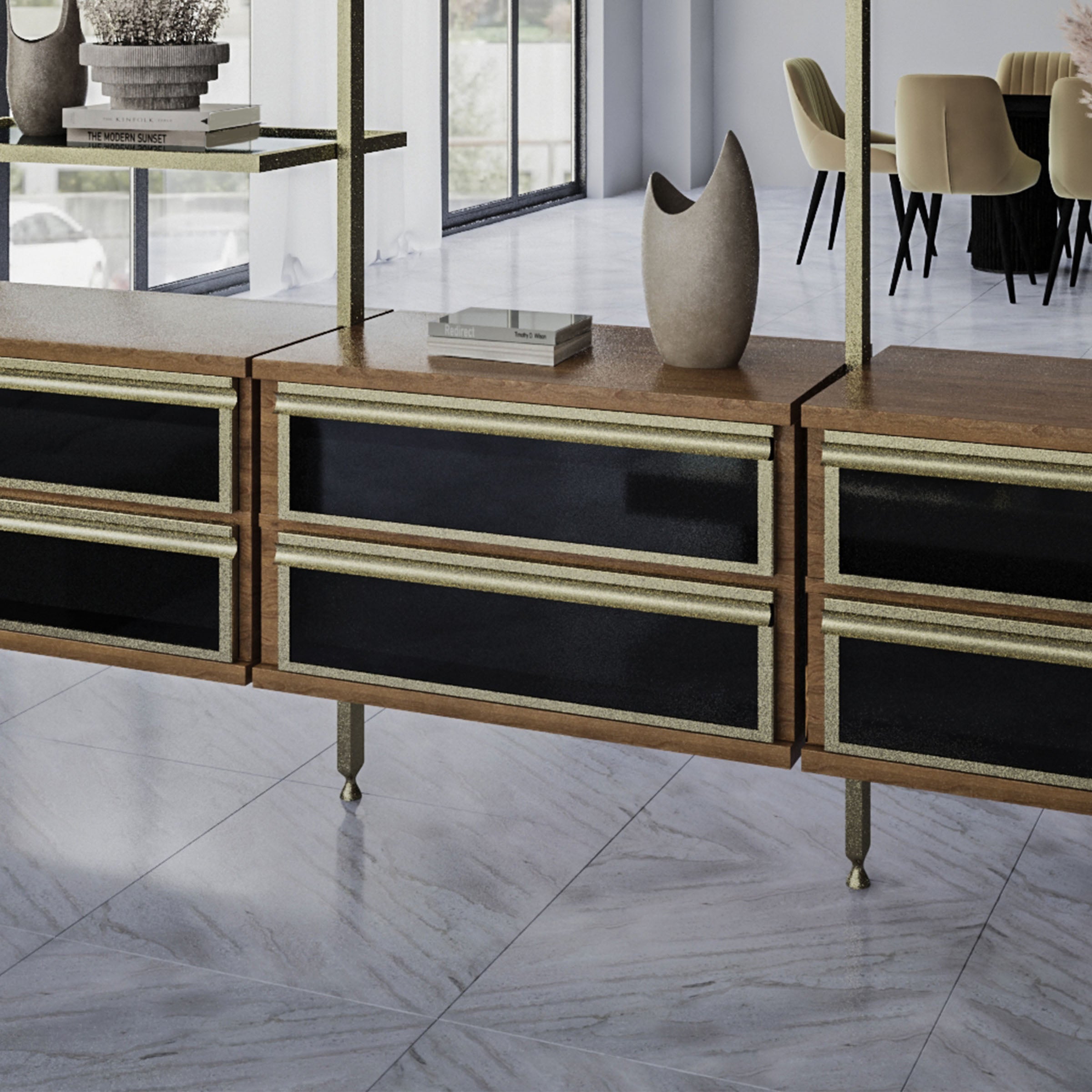Antik Closet/Cabinet DRAWER BOX  100 cm WALNUT -  Cabinets - ebarza Furniture UAE | Shop Modern Furniture in Abu Dhabi & Dubai - مفروشات ايبازرا في الامارات | تسوق اثاث عصري وديكورات مميزة في دبي وابوظبي