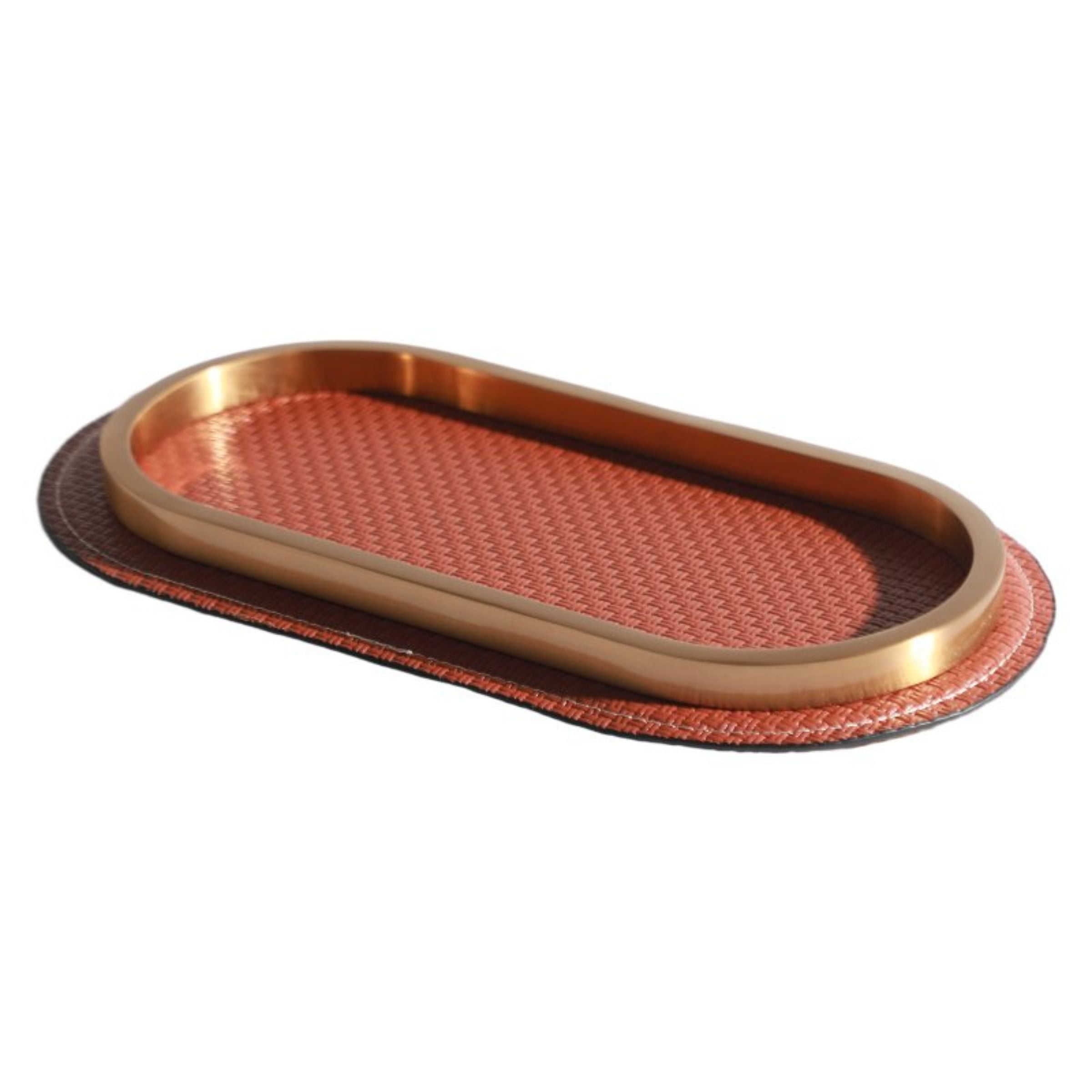 ORANGE RED CURVED TRAY DT200751L - Trays - ebarza Furniture UAE | Shop Modern Furniture in Abu Dhabi & Dubai - مفروشات ايبازرا في الامارات | تسوق اثاث عصري وديكورات مميزة في دبي وابوظبي