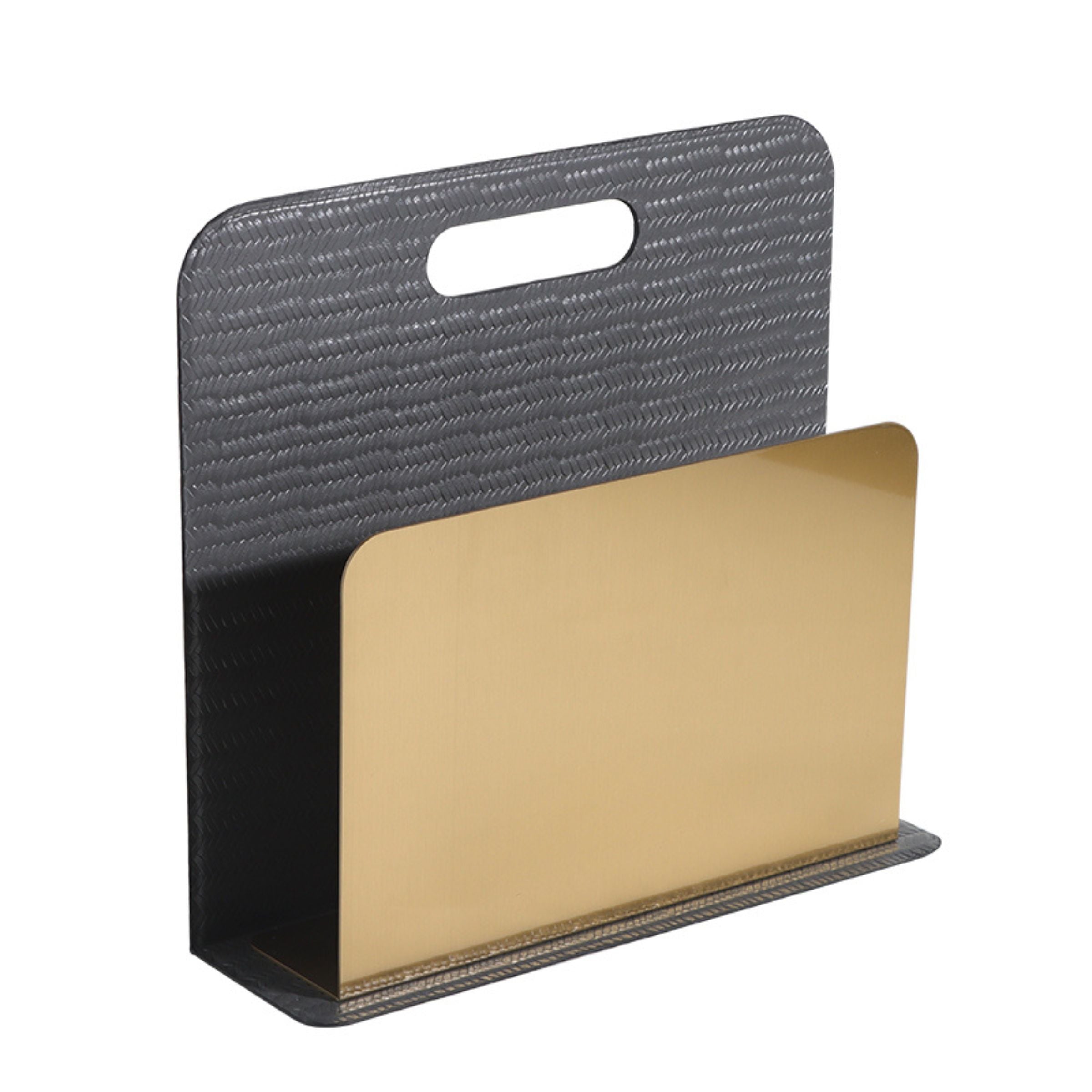 GREY & TITANIUM GOLD MAGAZINE RACK DW200850B - Bookends - ebarza Furniture UAE | Shop Modern Furniture in Abu Dhabi & Dubai - مفروشات ايبازرا في الامارات | تسوق اثاث عصري وديكورات مميزة في دبي وابوظبي