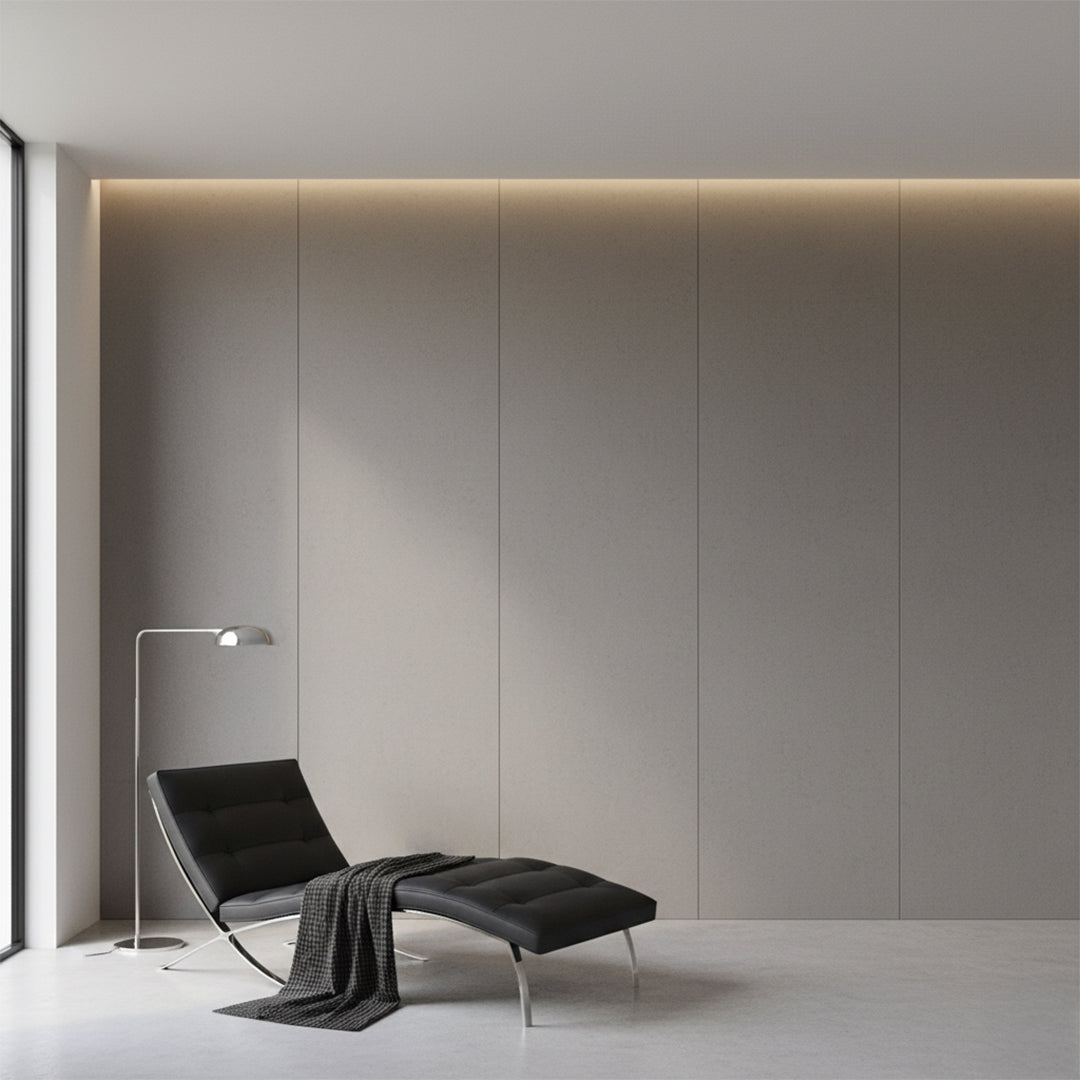 122*320cm WPC DECORATION WALL PANEL BB STICHING+FILM FOLDING COLOUR :Light Cement BP-103Y - Wall Panels - ebarza Furniture UAE | Shop Modern Furniture in Abu Dhabi & Dubai - مفروشات ايبازرا في الامارات | تسوق اثاث عصري وديكورات مميزة في دبي وابوظبي