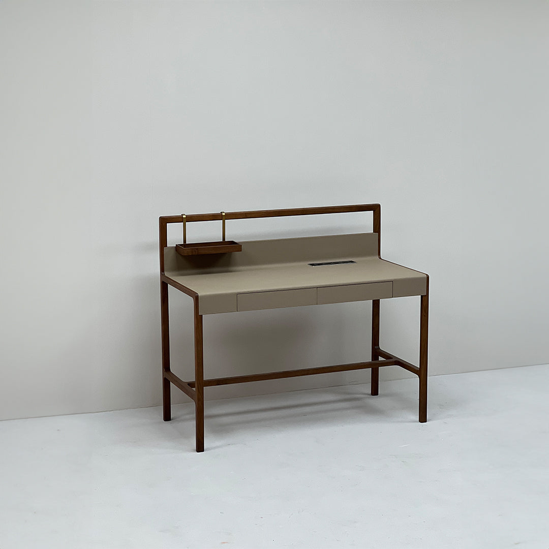 Pre-order 35 Days Delivery - Dark Walnut Wooden Desk JK-J12 - Office Desks - ebarza Furniture UAE | Shop Modern Furniture in Abu Dhabi & Dubai - مفروشات ايبازرا في الامارات | تسوق اثاث عصري وديكورات مميزة في دبي وابوظبي