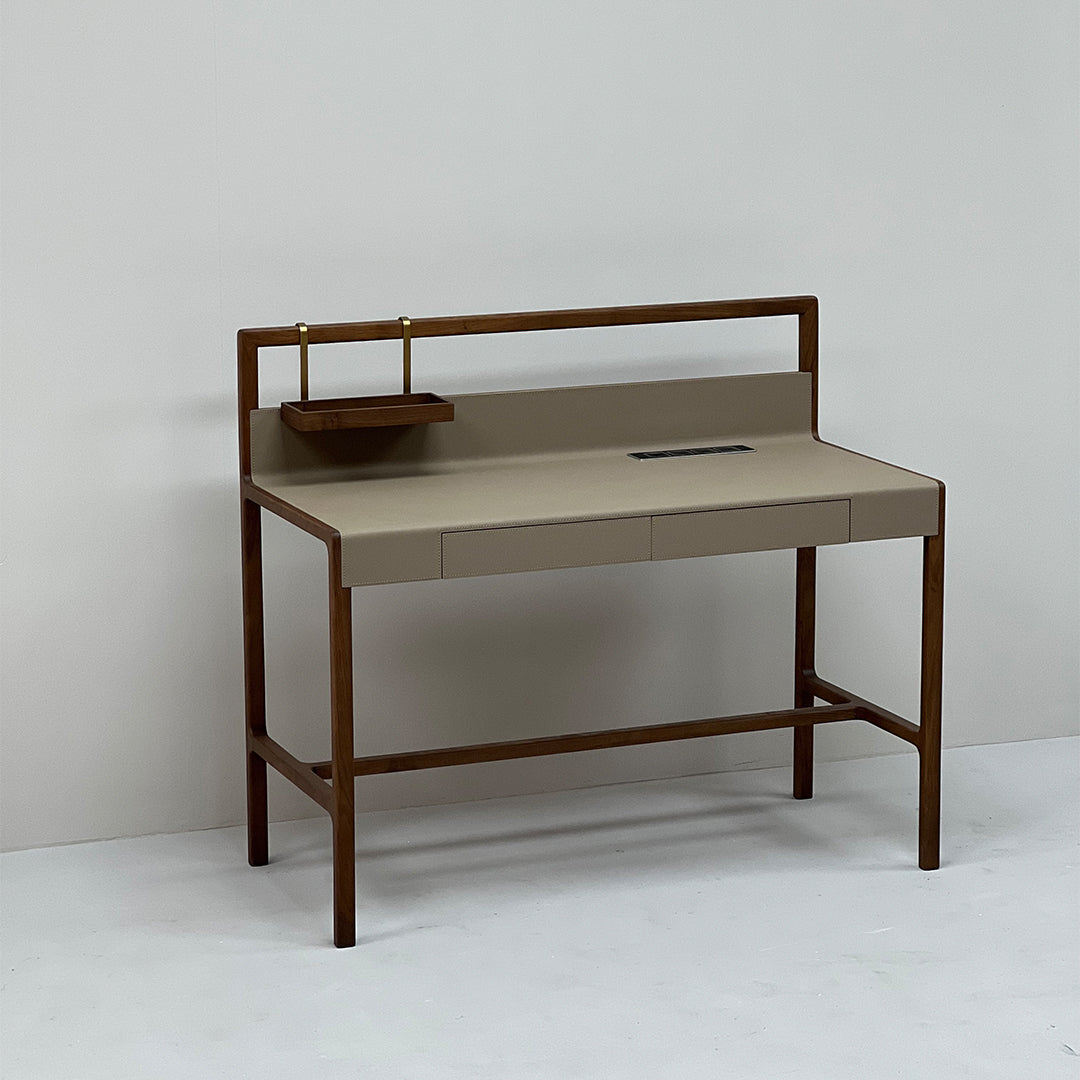 Pre-order 35 Days Delivery - Dark Walnut Wooden Desk JK-J12 - Office Desks - ebarza Furniture UAE | Shop Modern Furniture in Abu Dhabi & Dubai - مفروشات ايبازرا في الامارات | تسوق اثاث عصري وديكورات مميزة في دبي وابوظبي