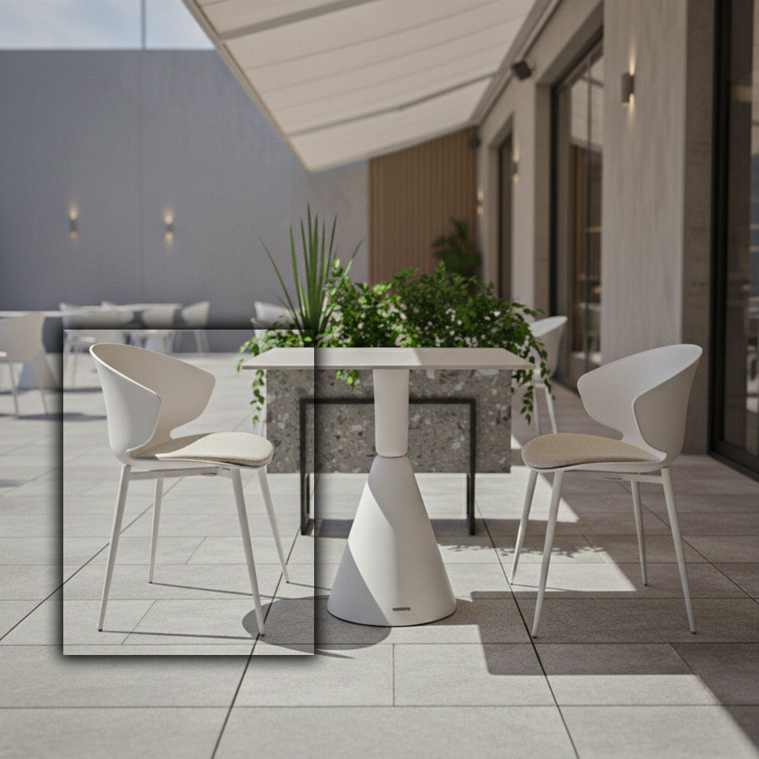 Dining Chair 90Chair-White - Chairs - ebarza Furniture UAE | Shop Modern Furniture in Abu Dhabi & Dubai - مفروشات ايبازرا في الامارات | تسوق اثاث عصري وديكورات مميزة في دبي وابوظبي