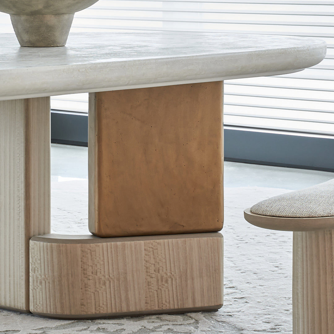 Grandeur Marble/Veneer Dining Table BMCJ-CT6006 - Dining Tables - ebarza Furniture UAE | Shop Modern Furniture in Abu Dhabi & Dubai - مفروشات ايبازرا في الامارات | تسوق اثاث عصري وديكورات مميزة في دبي وابوظبي