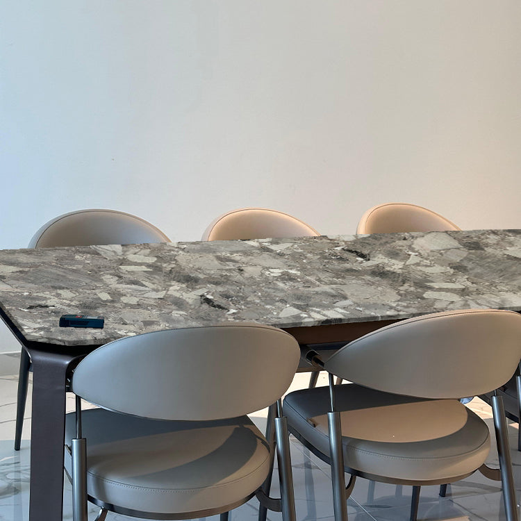 Dining Table Natural Stone Top Steel Leg - DT023