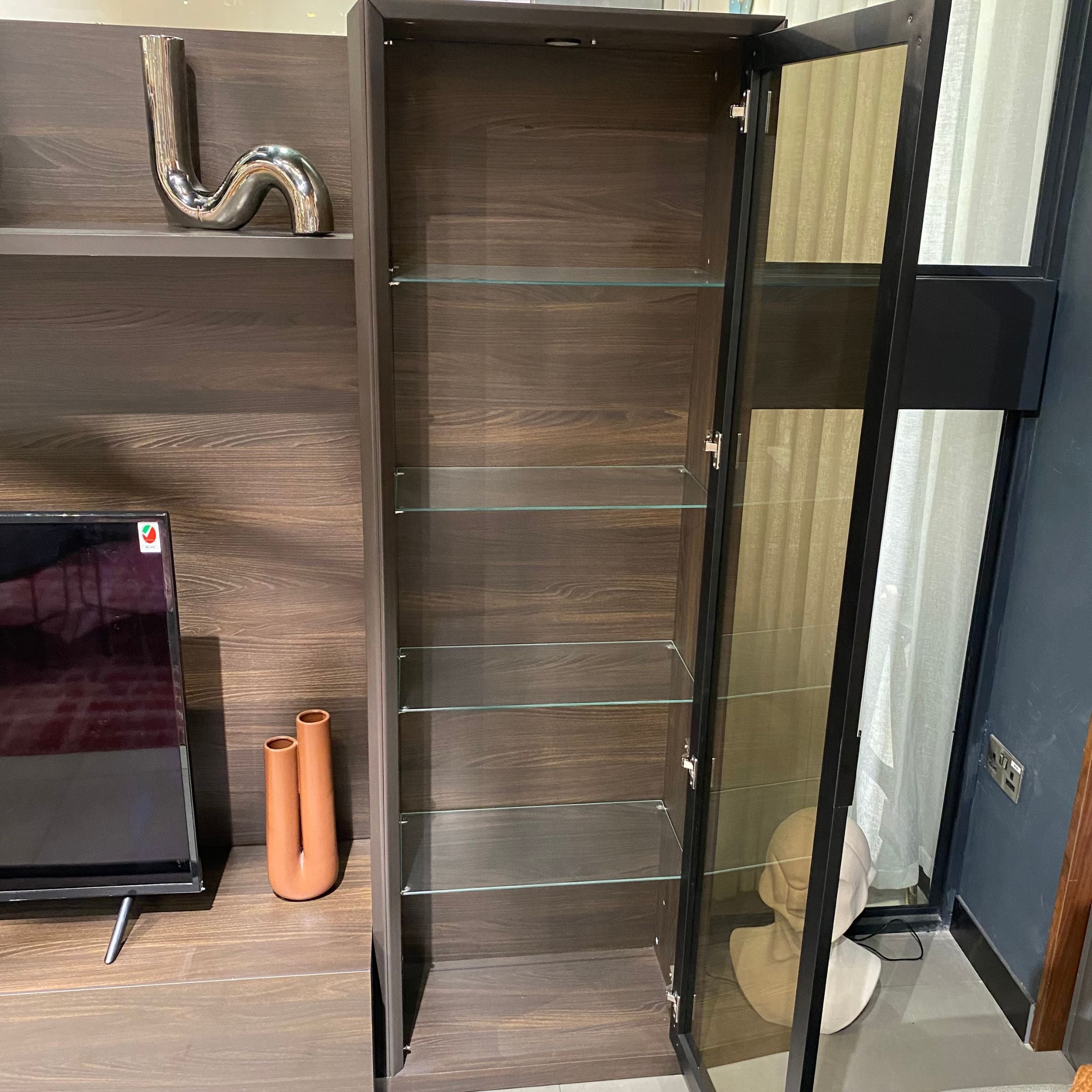 Display Item - Luis Wall Unit Glass Module Luis-GlassNakheel - DISPLAY ITEM - ebarza Furniture UAE | Shop Modern Furniture in Abu Dhabi & Dubai - مفروشات ايبازرا في الامارات | تسوق اثاث عصري وديكورات مميزة في دبي وابوظبي