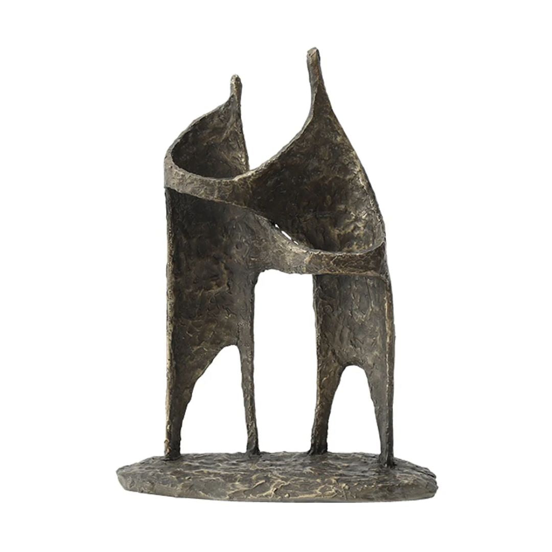 Double Dancers Bronze Resin Abstract Figurative Sculpture FC-SZ24048 - Home Decor Figurines - ebarza Furniture UAE | Shop Modern Furniture in Abu Dhabi & Dubai - مفروشات ايبازرا في الامارات | تسوق اثاث عصري وديكورات مميزة في دبي وابوظبي