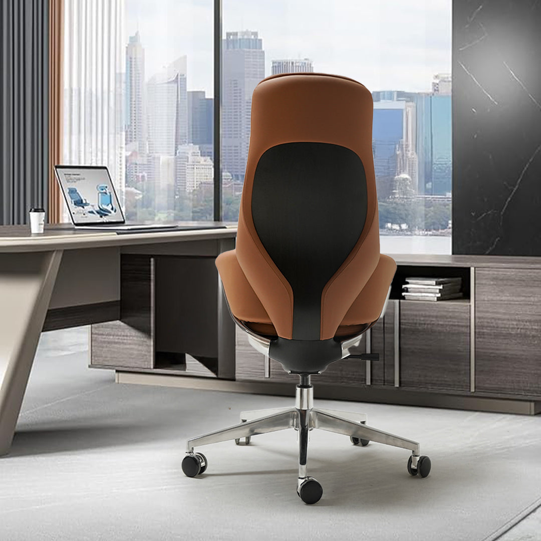 Pre-order 35 Days Delivery - Norris Leather Office Chair With Wheels 8006H -  Office Chairs - ebarza Furniture UAE | Shop Modern Furniture in Abu Dhabi & Dubai - مفروشات ايبازرا في الامارات | تسوق اثاث عصري وديكورات مميزة في دبي وابوظبي