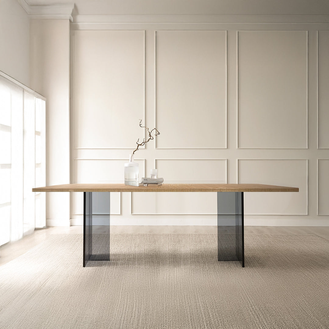 Set of 2 Acrylic T-Style Table Legs Grey - Table bases - ebarza Furniture UAE | Shop Modern Furniture in Abu Dhabi & Dubai - مفروشات ايبازرا في الامارات | تسوق اثاث عصري وديكورات مميزة في دبي وابوظبي