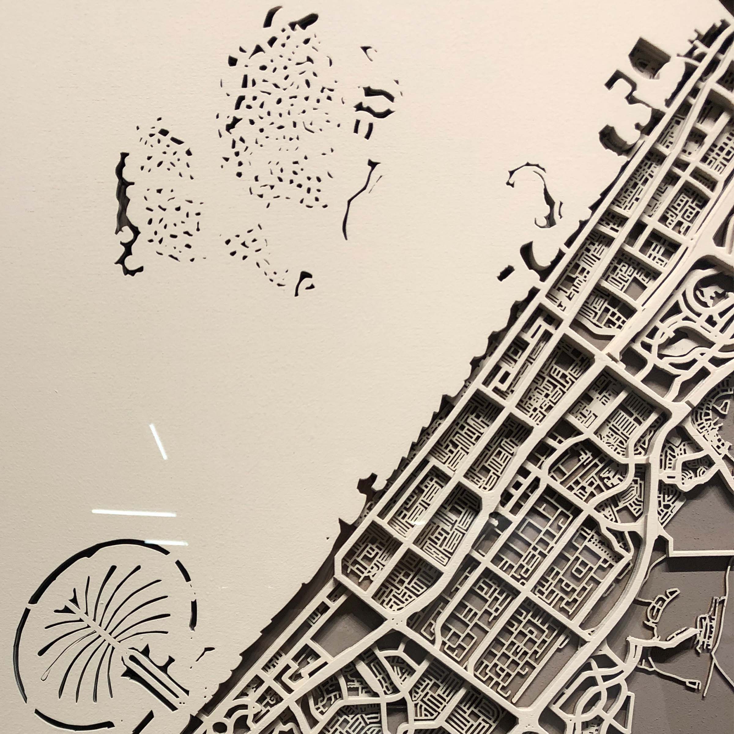 Dubai Map Handmade Painting W120*H120 CM 2309H0020-1-Dubai -  Paintings - ebarza Furniture UAE | Shop Modern Furniture in Abu Dhabi & Dubai - مفروشات ايبازرا في الامارات | تسوق اثاث عصري وديكورات مميزة في دبي وابوظبي