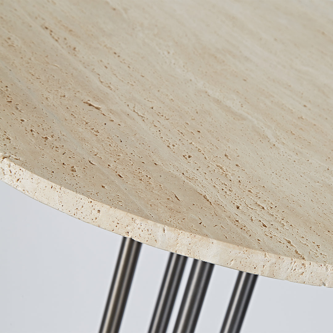 Elysian Travertine Bar Table JA043-D - Bar Tables - ebarza Furniture UAE | Shop Modern Furniture in Abu Dhabi & Dubai - مفروشات ايبازرا في الامارات | تسوق اثاث عصري وديكورات مميزة في دبي وابوظبي
