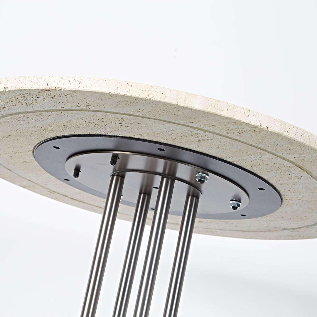 Elysian Travertine Bar Table JA043-D - Bar Tables - ebarza Furniture UAE | Shop Modern Furniture in Abu Dhabi & Dubai - مفروشات ايبازرا في الامارات | تسوق اثاث عصري وديكورات مميزة في دبي وابوظبي