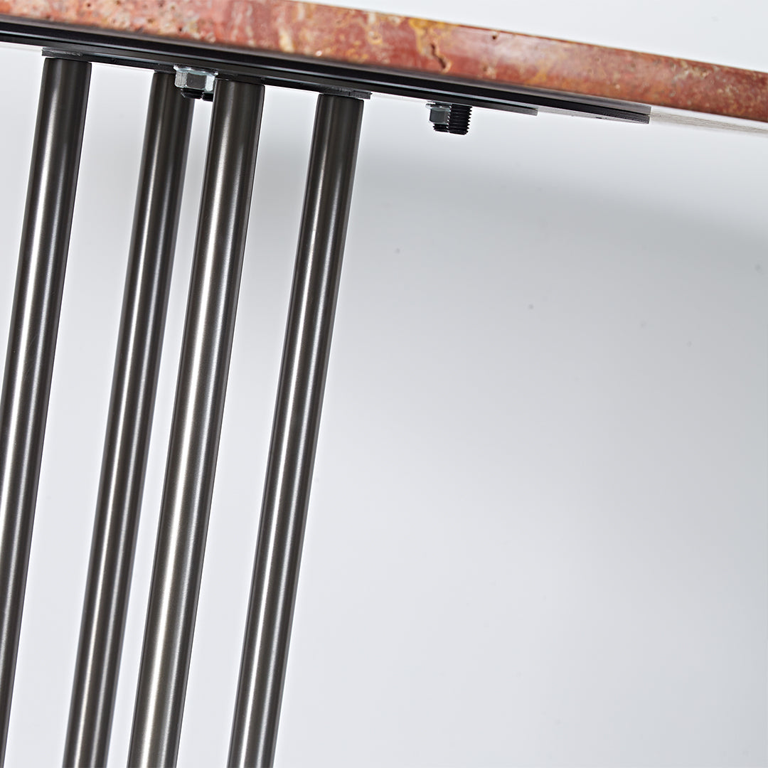 Elysian Travertine Dining Table JA043-C - Dining Tables - ebarza Furniture UAE | Shop Modern Furniture in Abu Dhabi & Dubai - مفروشات ايبازرا في الامارات | تسوق اثاث عصري وديكورات مميزة في دبي وابوظبي