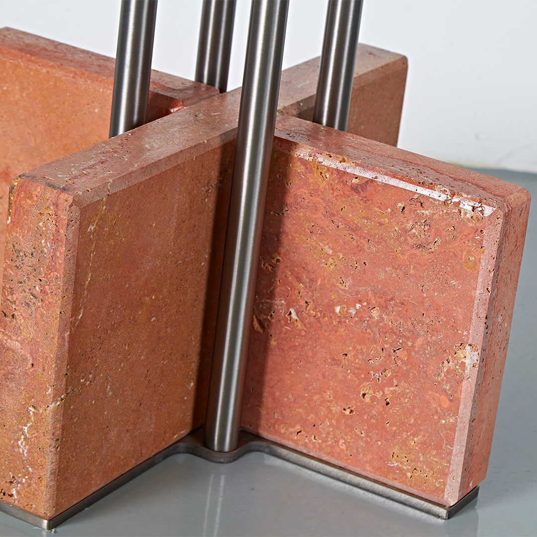 Elysian Travertine Dining Table JA043-C - Dining Tables - ebarza Furniture UAE | Shop Modern Furniture in Abu Dhabi & Dubai - مفروشات ايبازرا في الامارات | تسوق اثاث عصري وديكورات مميزة في دبي وابوظبي