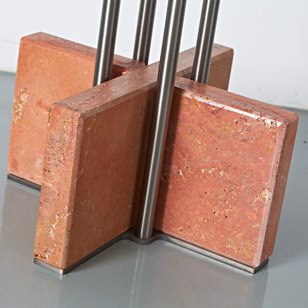 Elysian Travertine Dining Table JA043-C - Dining Tables - ebarza Furniture UAE | Shop Modern Furniture in Abu Dhabi & Dubai - مفروشات ايبازرا في الامارات | تسوق اثاث عصري وديكورات مميزة في دبي وابوظبي