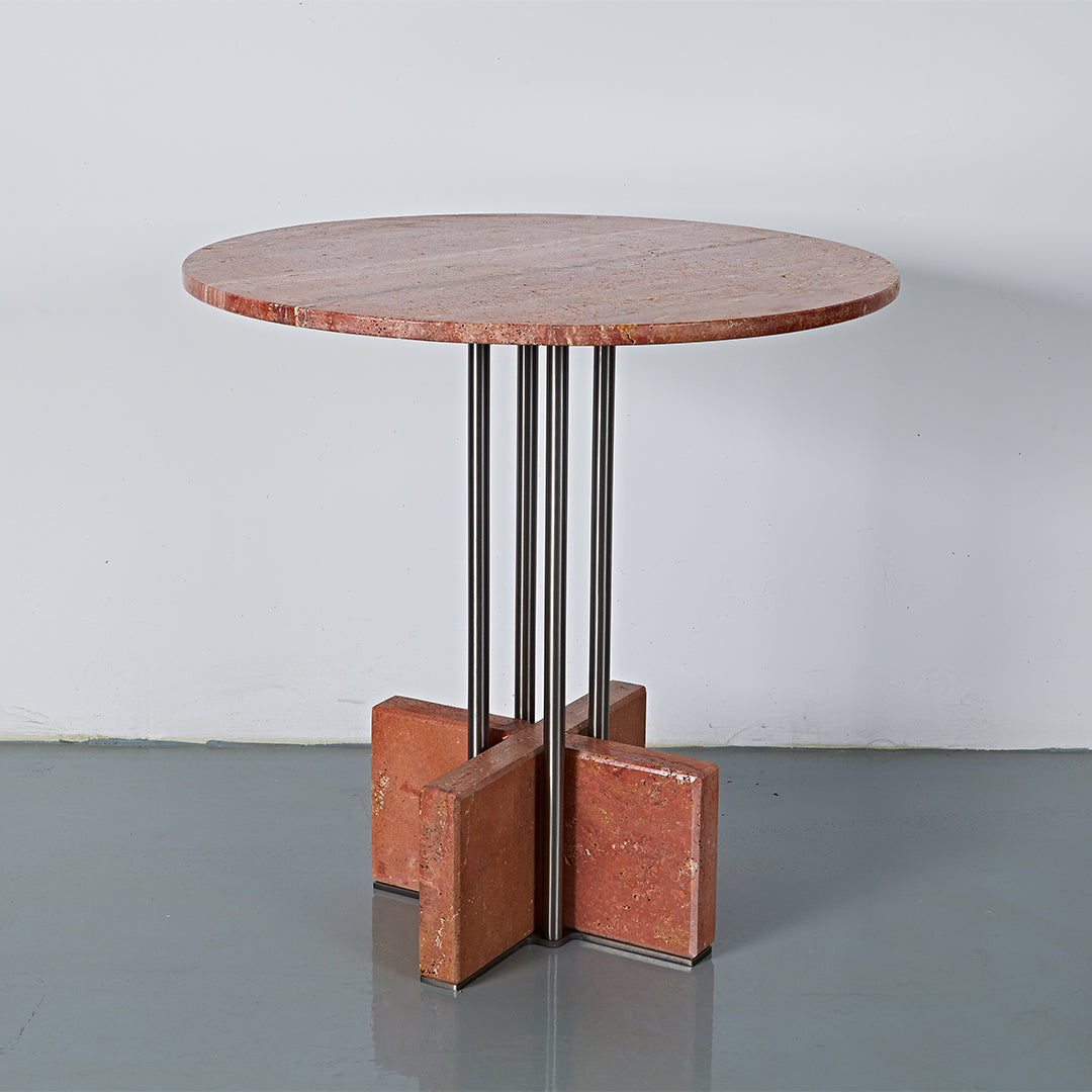 Elysian Travertine Dining Table JA043-C - Dining Tables - ebarza Furniture UAE | Shop Modern Furniture in Abu Dhabi & Dubai - مفروشات ايبازرا في الامارات | تسوق اثاث عصري وديكورات مميزة في دبي وابوظبي