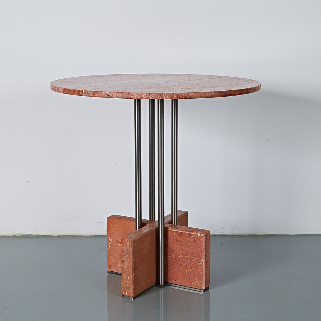 Elysian Travertine Dining Table JA043-C - Dining Tables - ebarza Furniture UAE | Shop Modern Furniture in Abu Dhabi & Dubai - مفروشات ايبازرا في الامارات | تسوق اثاث عصري وديكورات مميزة في دبي وابوظبي