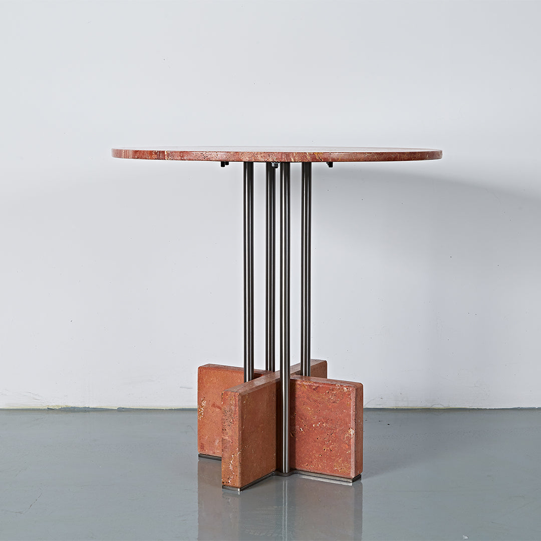 Elysian Travertine Dining Table JA043-C - Dining Tables - ebarza Furniture UAE | Shop Modern Furniture in Abu Dhabi & Dubai - مفروشات ايبازرا في الامارات | تسوق اثاث عصري وديكورات مميزة في دبي وابوظبي