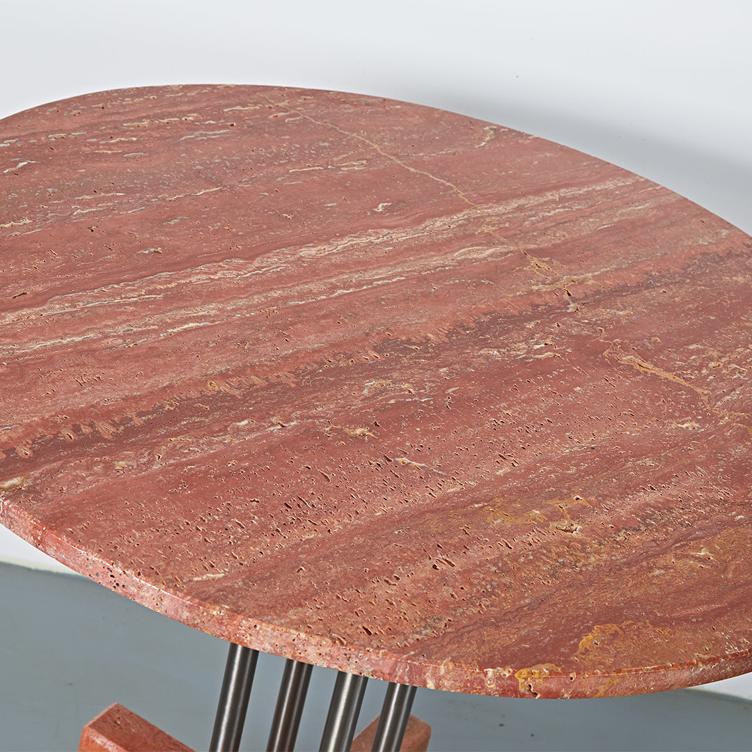 Elysian Travertine Dining Table JA043-C - Dining Tables - ebarza Furniture UAE | Shop Modern Furniture in Abu Dhabi & Dubai - مفروشات ايبازرا في الامارات | تسوق اثاث عصري وديكورات مميزة في دبي وابوظبي