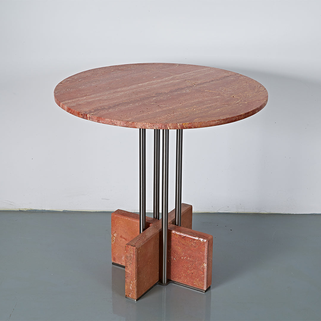 Elysian Travertine Dining Table JA043-C - Dining Tables - ebarza Furniture UAE | Shop Modern Furniture in Abu Dhabi & Dubai - مفروشات ايبازرا في الامارات | تسوق اثاث عصري وديكورات مميزة في دبي وابوظبي