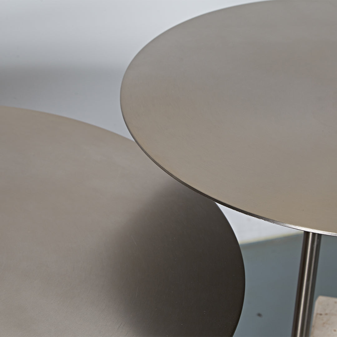 Elysian Travertine Coffee Table JA043-B - Coffee Tables - ebarza Furniture UAE | Shop Modern Furniture in Abu Dhabi & Dubai - مفروشات ايبازرا في الامارات | تسوق اثاث عصري وديكورات مميزة في دبي وابوظبي