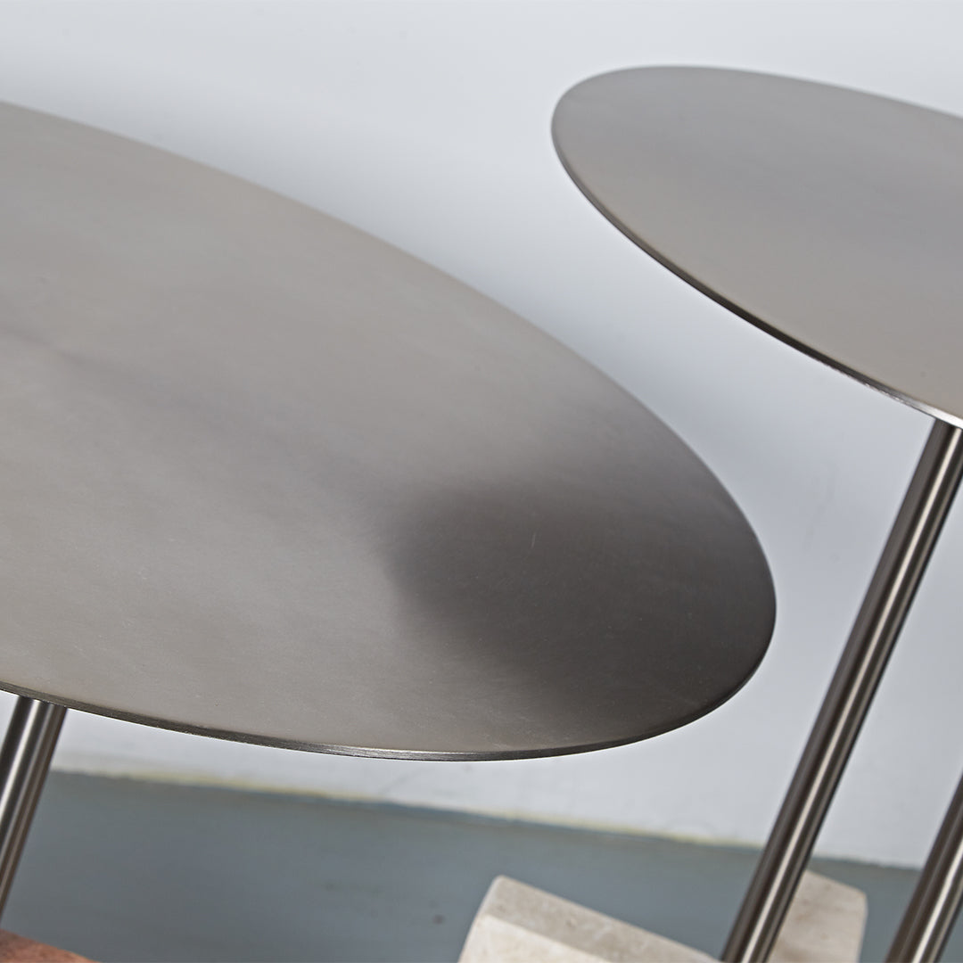 Elysian Travertine Coffee Table JA043-B - Coffee Tables - ebarza Furniture UAE | Shop Modern Furniture in Abu Dhabi & Dubai - مفروشات ايبازرا في الامارات | تسوق اثاث عصري وديكورات مميزة في دبي وابوظبي