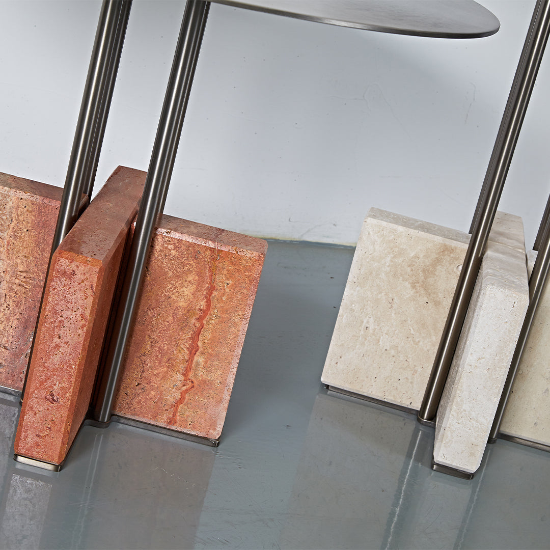 Elysian Travertine Coffee Table JA043-B - Coffee Tables - ebarza Furniture UAE | Shop Modern Furniture in Abu Dhabi & Dubai - مفروشات ايبازرا في الامارات | تسوق اثاث عصري وديكورات مميزة في دبي وابوظبي