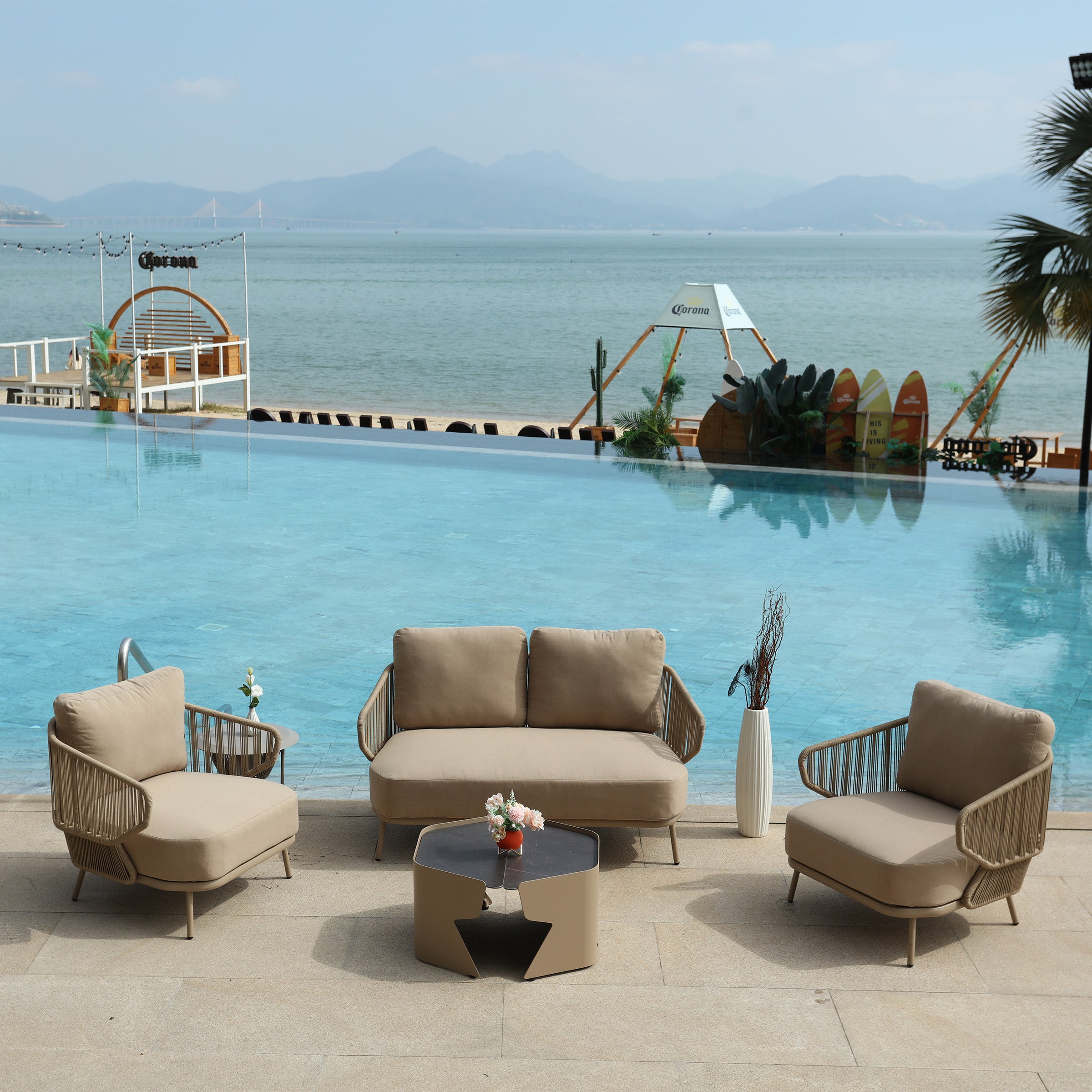 Embrace Outdoor Love 2-Seat Sofa MYX-SOFA1050 -  Outdoor Sofas - ebarza Furniture UAE | Shop Modern Furniture in Abu Dhabi & Dubai - مفروشات ايبازرا في الامارات | تسوق اثاث عصري وديكورات مميزة في دبي وابوظبي