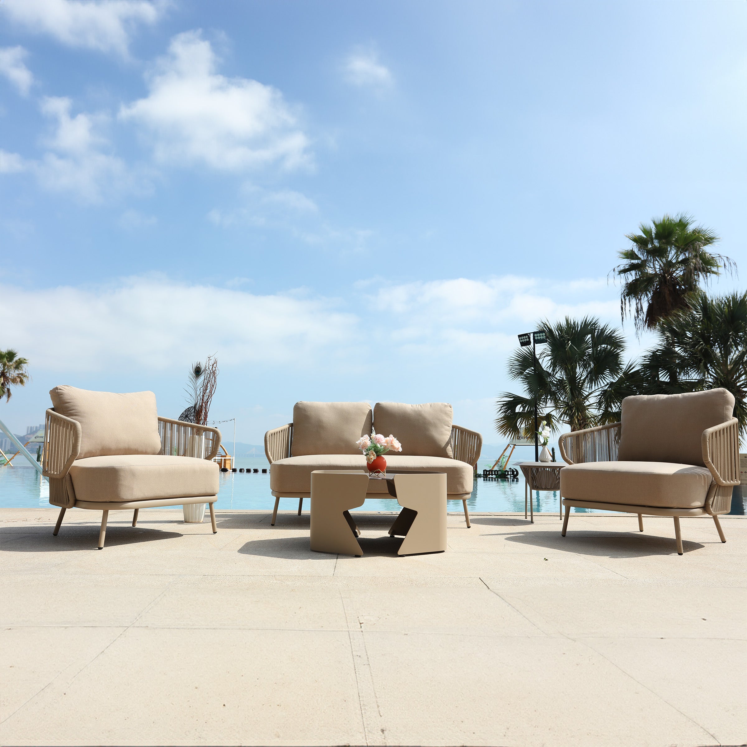 Embrace Outdoor Love 2-Seat Sofa MYX-SOFA1050 -  Outdoor Sofas - ebarza Furniture UAE | Shop Modern Furniture in Abu Dhabi & Dubai - مفروشات ايبازرا في الامارات | تسوق اثاث عصري وديكورات مميزة في دبي وابوظبي