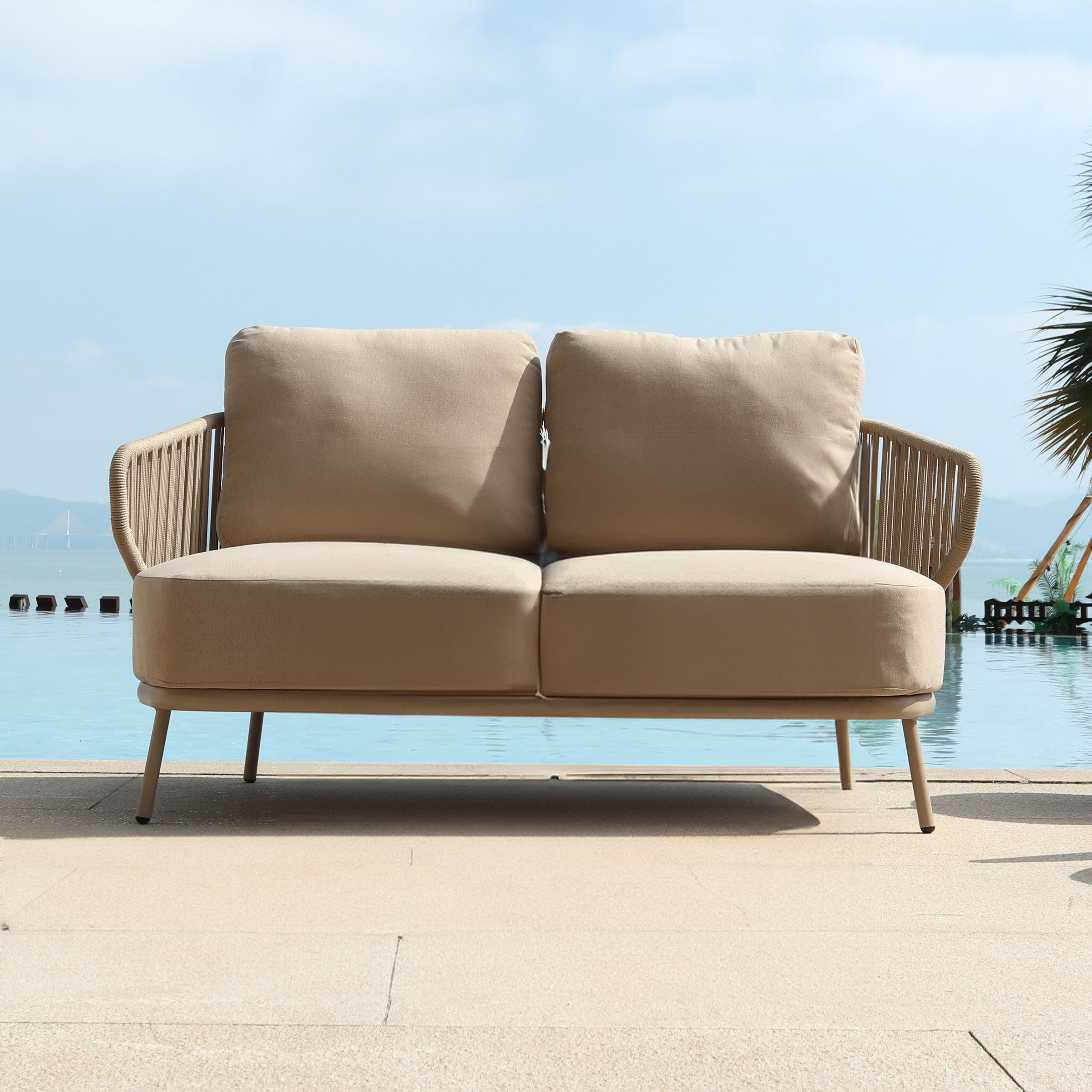 Embrace Outdoor Love 2-Seat Sofa MYX-SOFA1050 -  Outdoor Sofas - ebarza Furniture UAE | Shop Modern Furniture in Abu Dhabi & Dubai - مفروشات ايبازرا في الامارات | تسوق اثاث عصري وديكورات مميزة في دبي وابوظبي