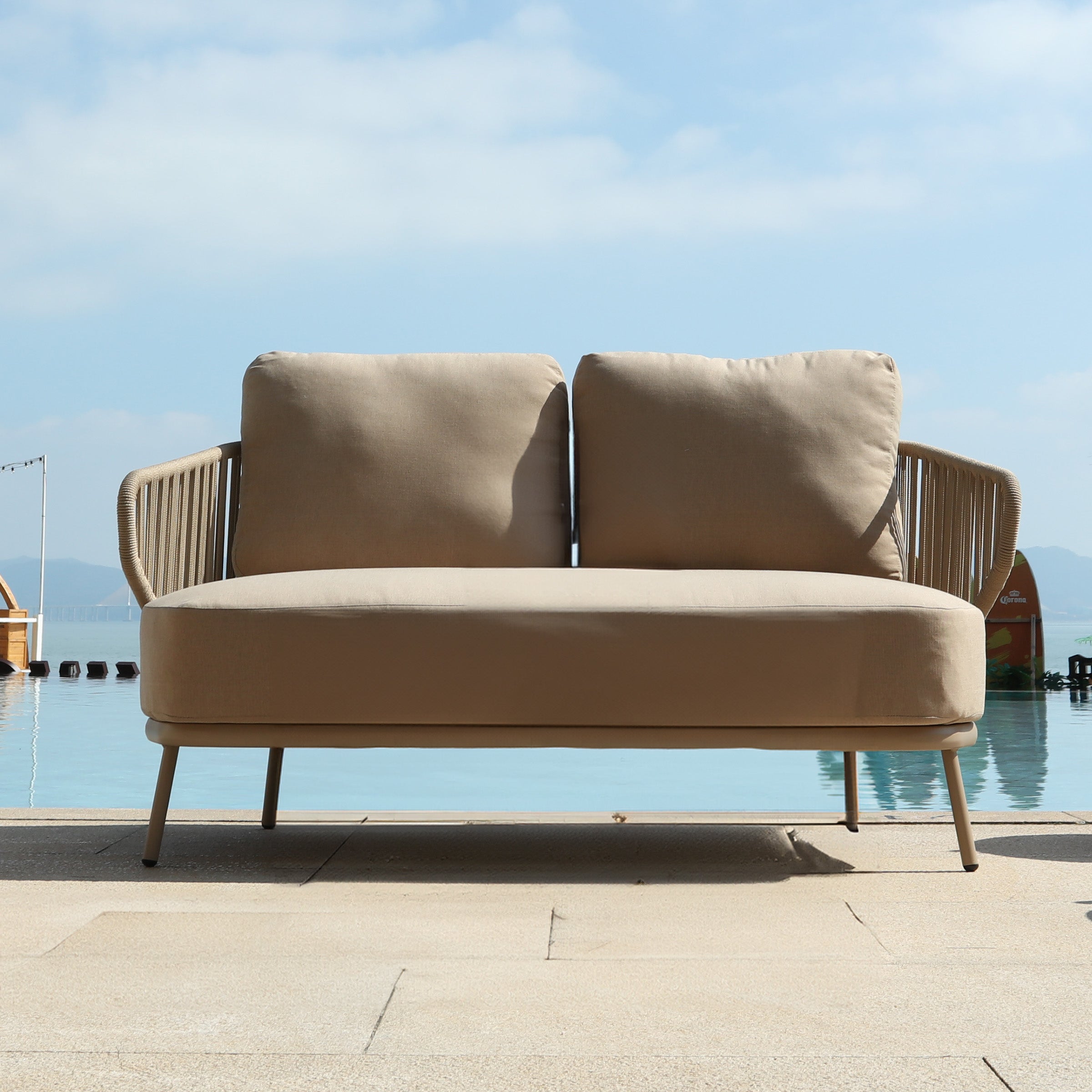 Embrace Outdoor Love 2-Seat Sofa MYX-SOFA1050 -  Outdoor Sofas - ebarza Furniture UAE | Shop Modern Furniture in Abu Dhabi & Dubai - مفروشات ايبازرا في الامارات | تسوق اثاث عصري وديكورات مميزة في دبي وابوظبي