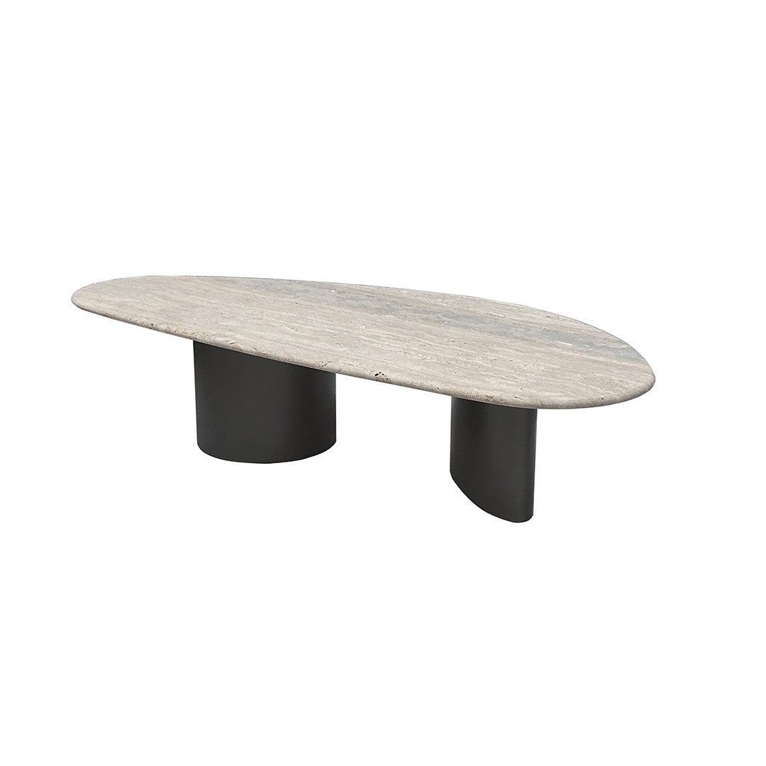 Pre-order 90 Days Delivery Ephesus Travertine Side Table - EB03ST - Side Tables - ebarza Furniture UAE | Shop Modern Furniture in Abu Dhabi & Dubai - مفروشات ايبازرا في الامارات | تسوق اثاث عصري وديكورات مميزة في دبي وابوظبي