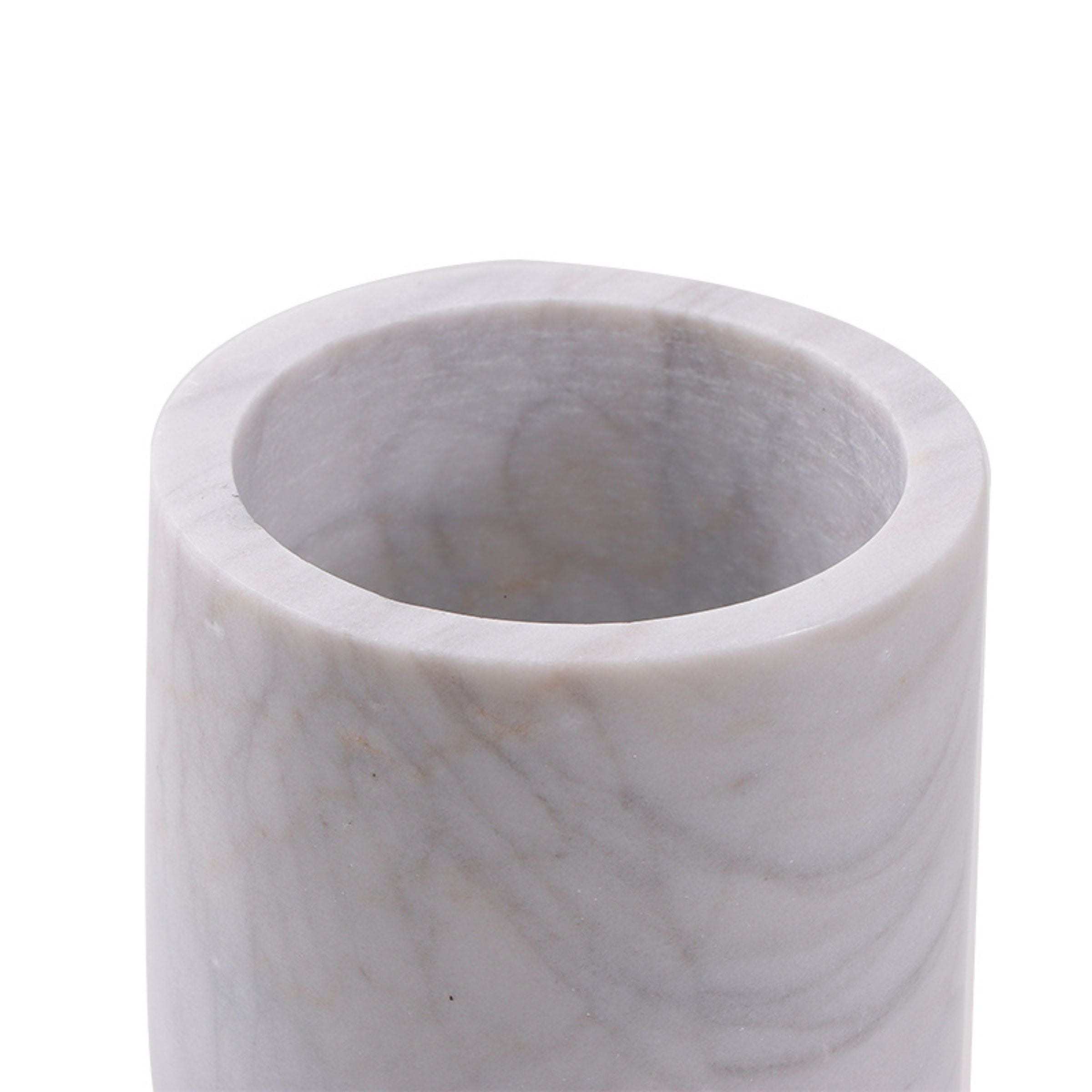 WHITE MARBLE VASE F1373 - Vases - ebarza Furniture UAE | Shop Modern Furniture in Abu Dhabi & Dubai - مفروشات ايبازرا في الامارات | تسوق اثاث عصري وديكورات مميزة في دبي وابوظبي