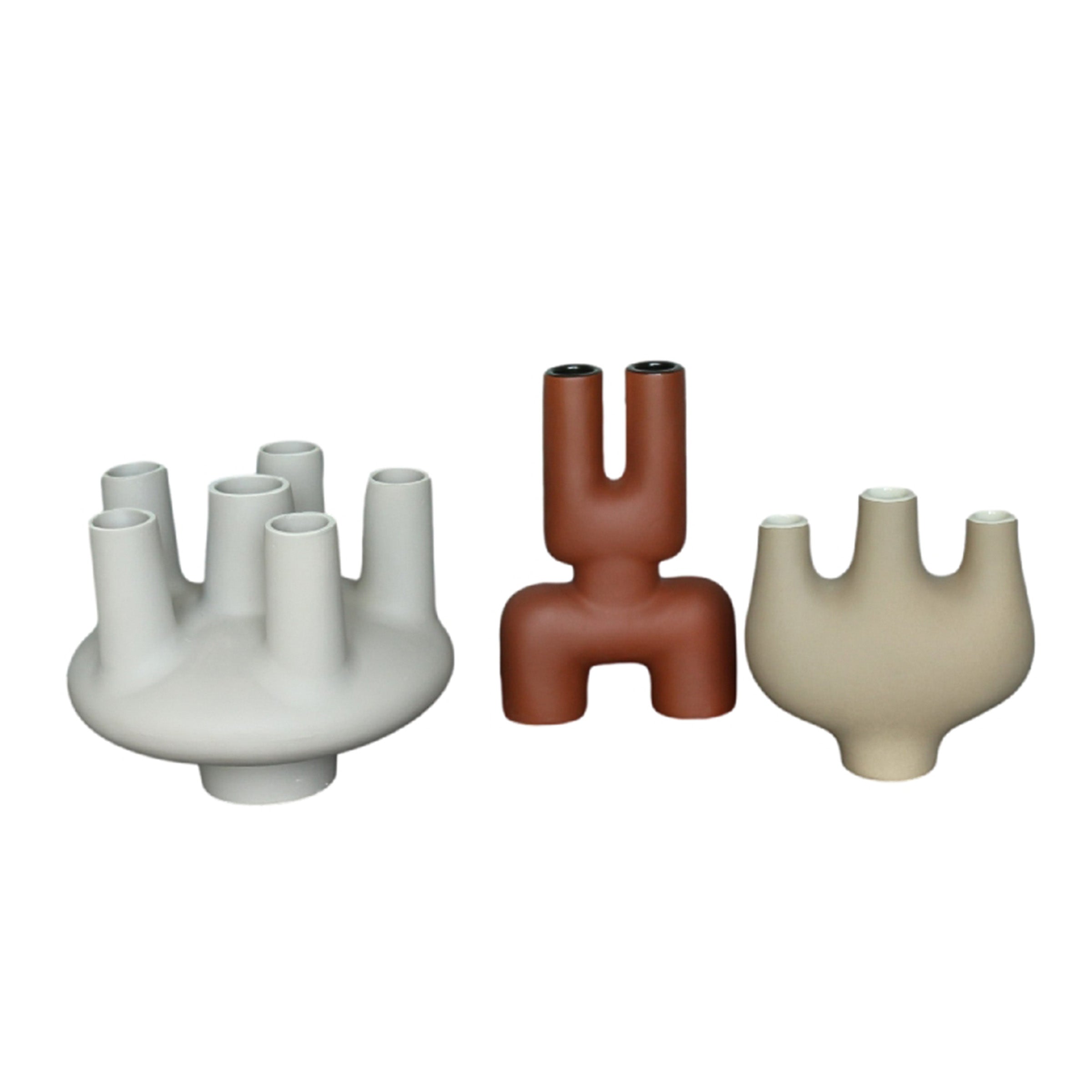 Avant-Garde Beige Vase FCF21048 -  Vases - ebarza Furniture UAE | Shop Modern Furniture in Abu Dhabi & Dubai - مفروشات ايبازرا في الامارات | تسوق اثاث عصري وديكورات مميزة في دبي وابوظبي