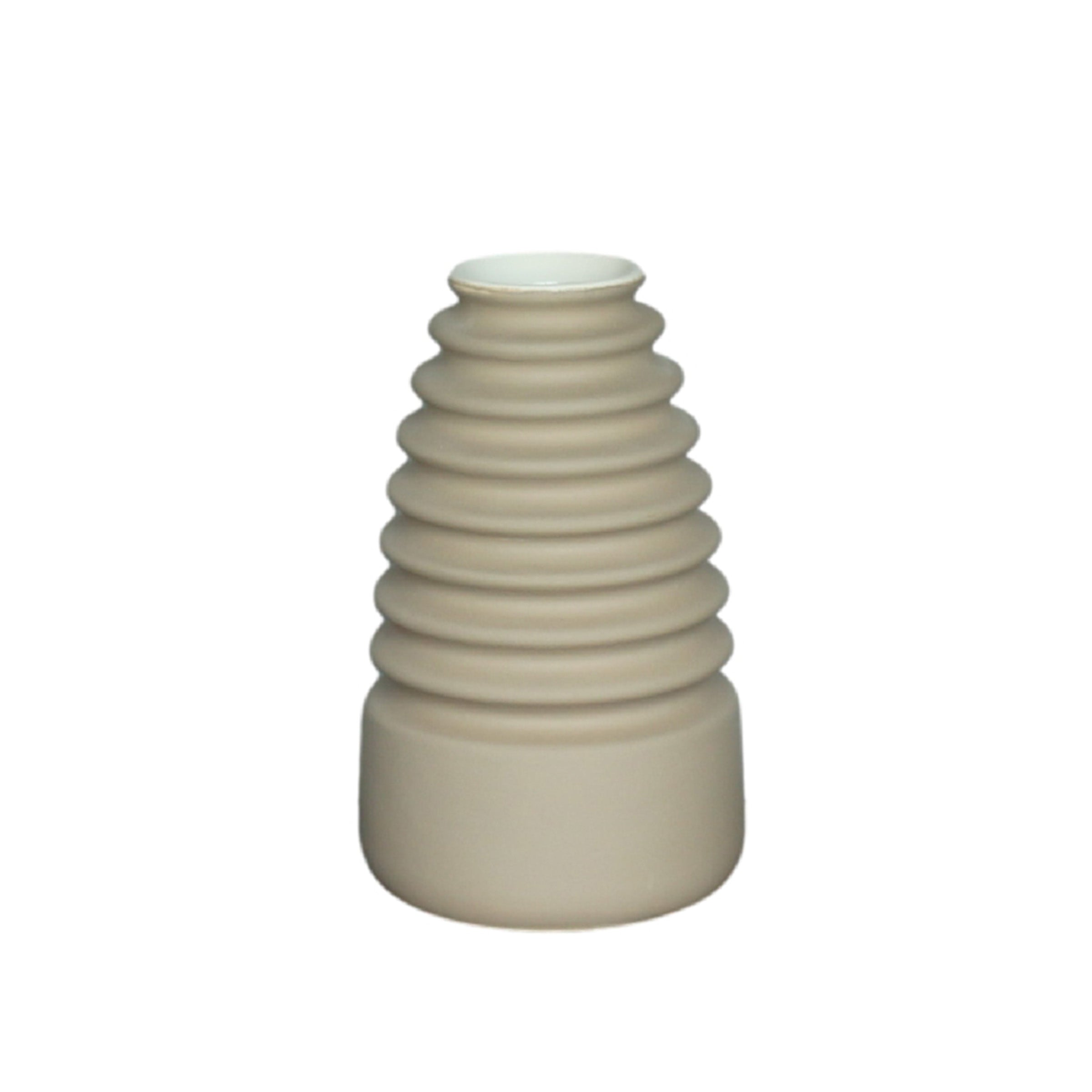 Light brown Wavy Vase FCF21102 -  Vases - ebarza Furniture UAE | Shop Modern Furniture in Abu Dhabi & Dubai - مفروشات ايبازرا في الامارات | تسوق اثاث عصري وديكورات مميزة في دبي وابوظبي