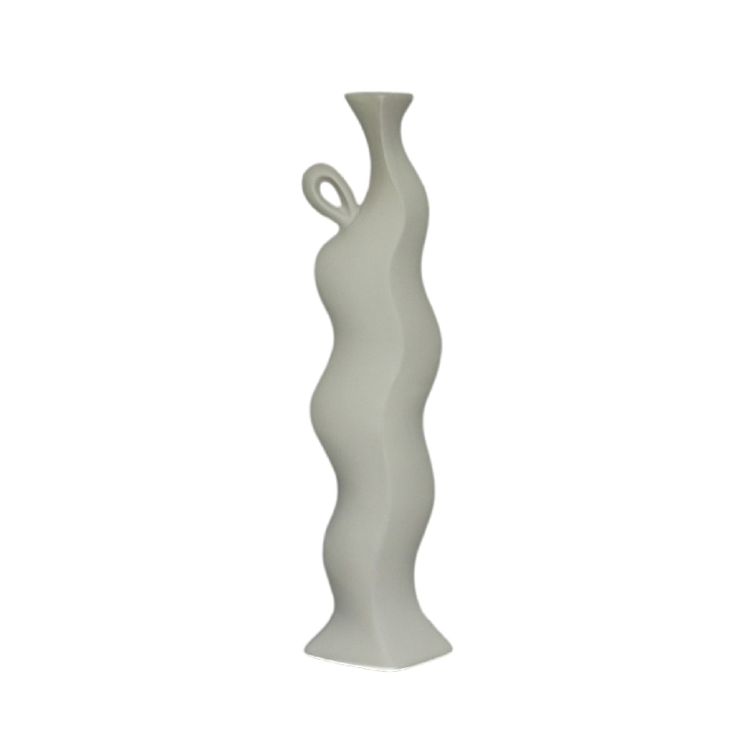 Contemporary Textured Beige Vase FCF22134B - Vases - ebarza Furniture UAE | Shop Modern Furniture in Abu Dhabi & Dubai - مفروشات ايبازرا في الامارات | تسوق اثاث عصري وديكورات مميزة في دبي وابوظبي