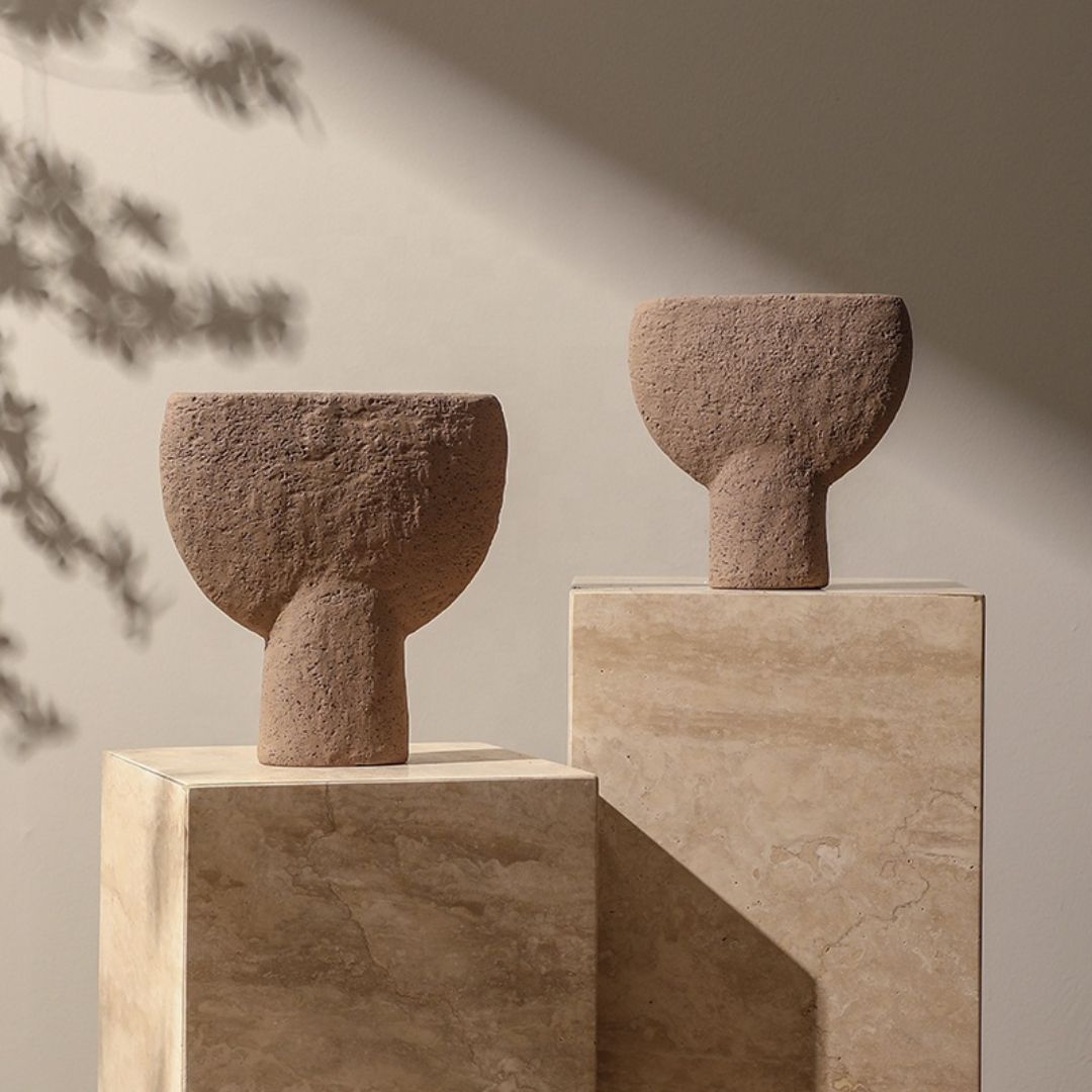 Flat Bell Vase-A FF-SN24024A -  Vases - ebarza Furniture UAE | Shop Modern Furniture in Abu Dhabi & Dubai - مفروشات ايبازرا في الامارات | تسوق اثاث عصري وديكورات مميزة في دبي وابوظبي