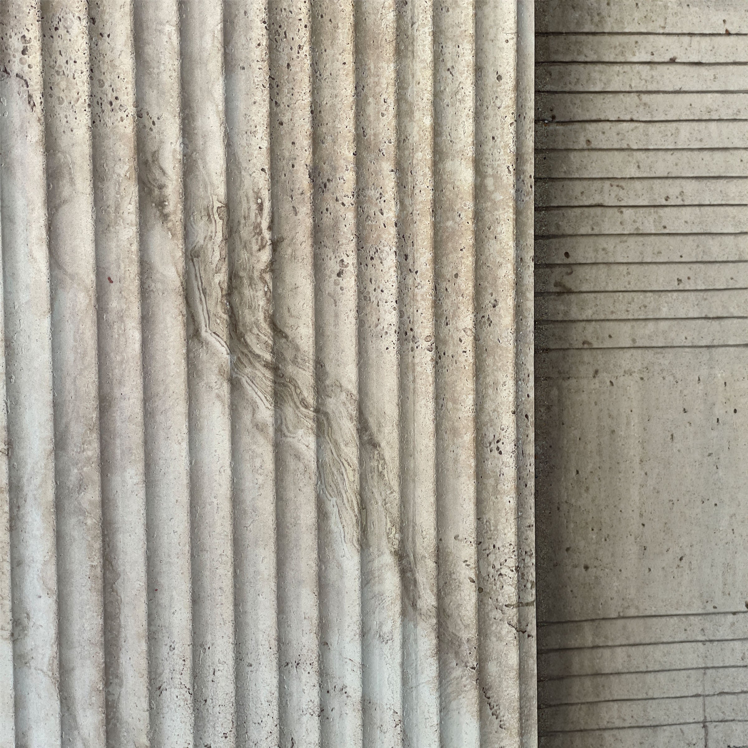 Sample of Flex Stone Cladding Dolomitic Marble Pillar brownish yellow-Sample -  Wall panels samples - ebarza Furniture UAE | Shop Modern Furniture in Abu Dhabi & Dubai - مفروشات ايبازرا في الامارات | تسوق اثاث عصري وديكورات مميزة في دبي وابوظبي