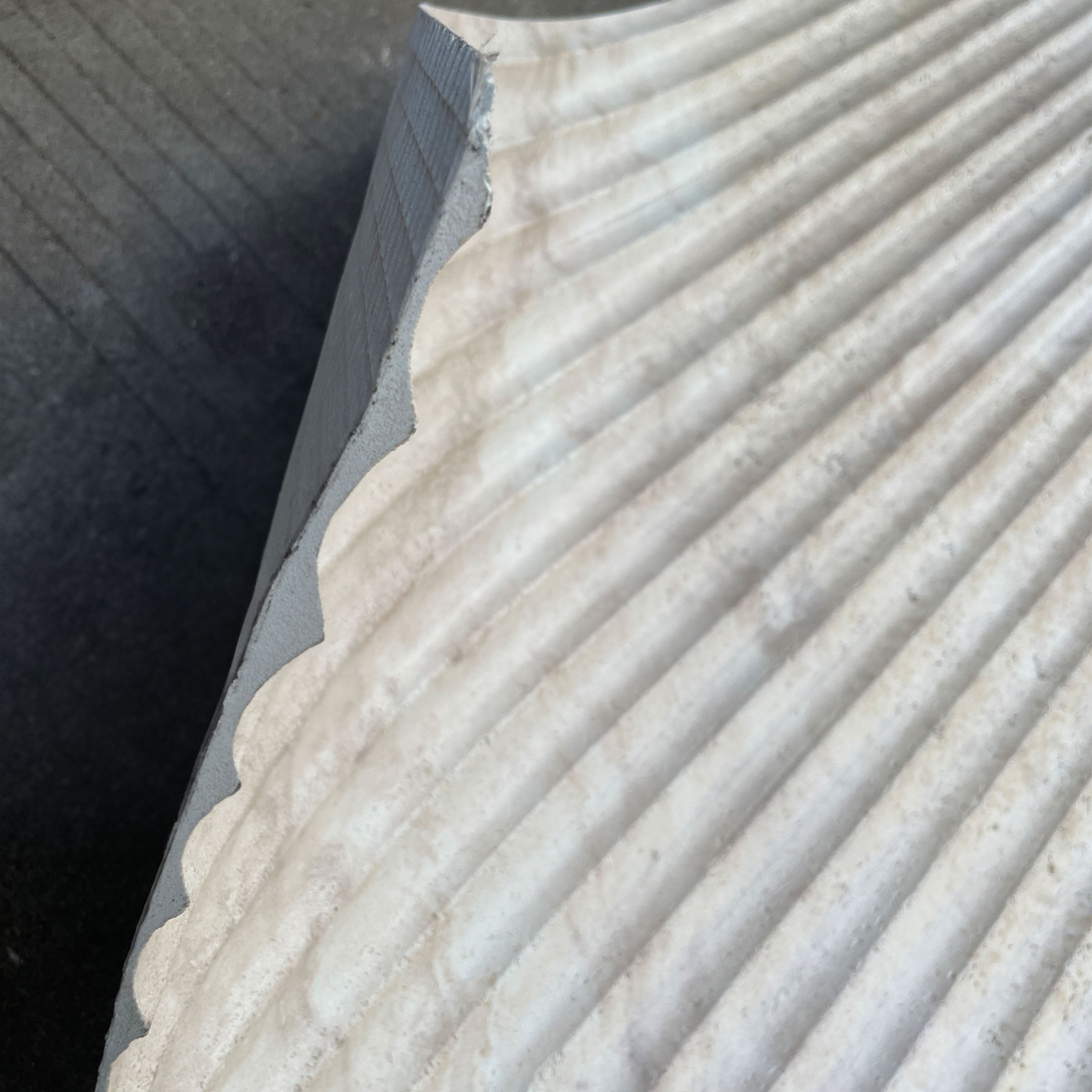 Sample of Flex Stone Cladding Dolomitic Marble Pillar brownish yellow-Sample -  Wall panels samples - ebarza Furniture UAE | Shop Modern Furniture in Abu Dhabi & Dubai - مفروشات ايبازرا في الامارات | تسوق اثاث عصري وديكورات مميزة في دبي وابوظبي