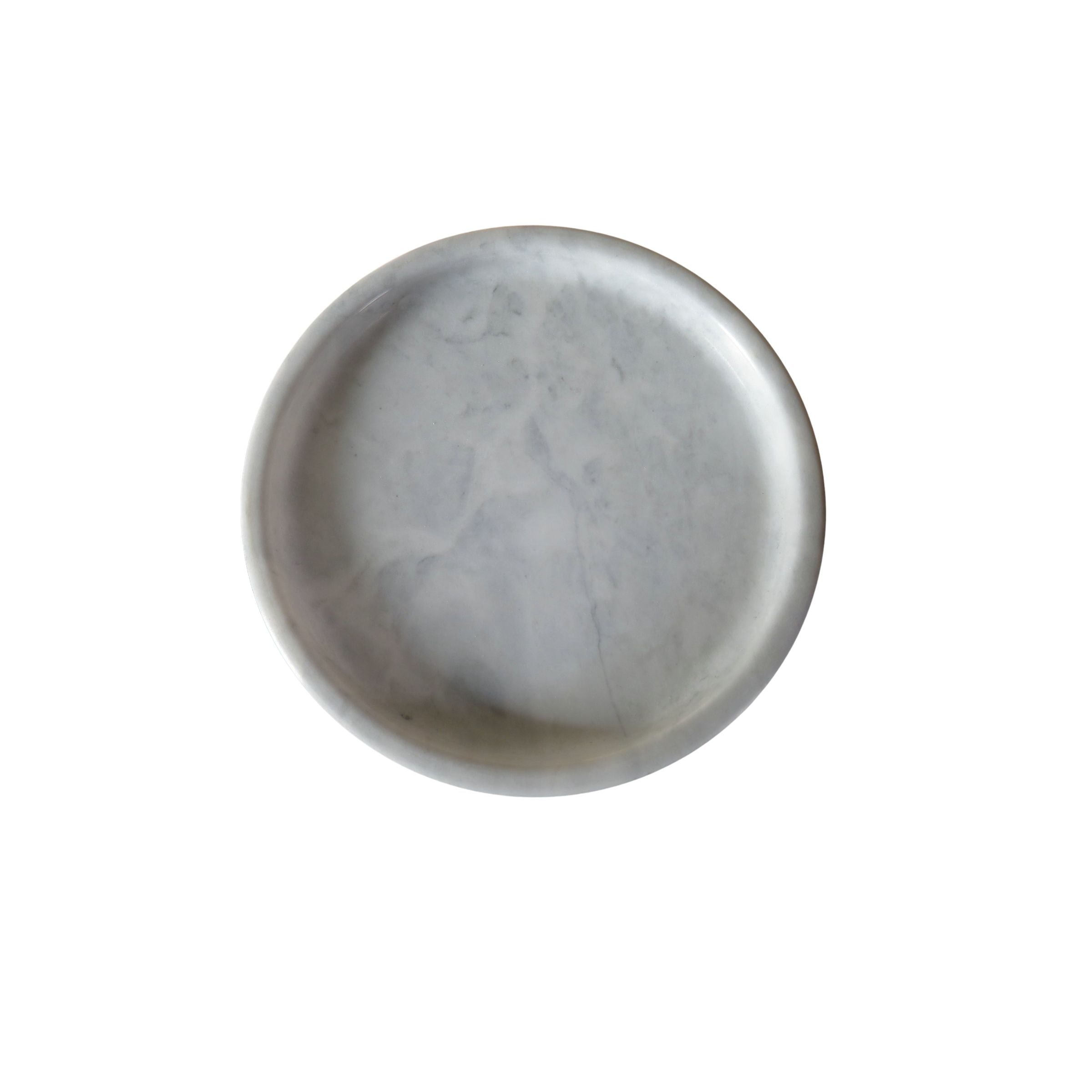 White Marble Jewelry Plate Dia 25cm - WMBL20 - Plates - ebarza Furniture UAE | Shop Modern Furniture in Abu Dhabi & Dubai - مفروشات ايبازرا في الامارات | تسوق اثاث عصري وديكورات مميزة في دبي وابوظبي