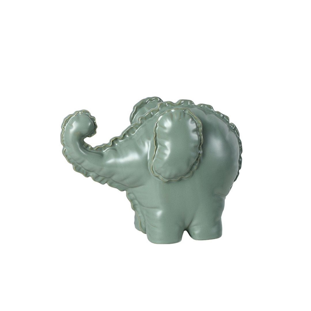 Funny Little Ceramic Elephant -A FD-D25075A - Home Decor Figurines - ebarza Furniture UAE | Shop Modern Furniture in Abu Dhabi & Dubai - مفروشات ايبازرا في الامارات | تسوق اثاث عصري وديكورات مميزة في دبي وابوظبي