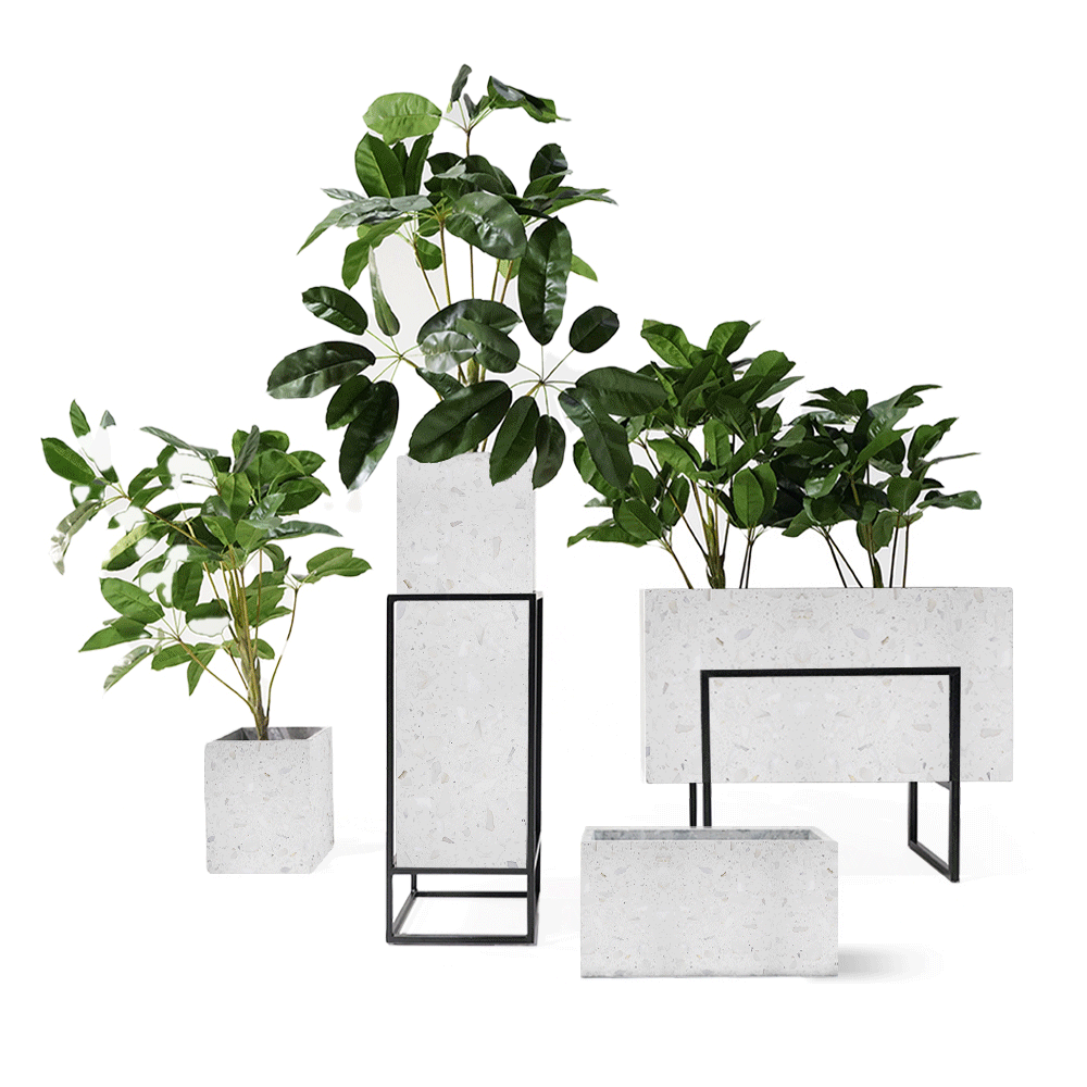 Terrazzo Planter Box 309-N012 - Planter Boxes - ebarza Furniture UAE | Shop Modern Furniture in Abu Dhabi & Dubai - مفروشات ايبازرا في الامارات | تسوق اثاث عصري وديكورات مميزة في دبي وابوظبي