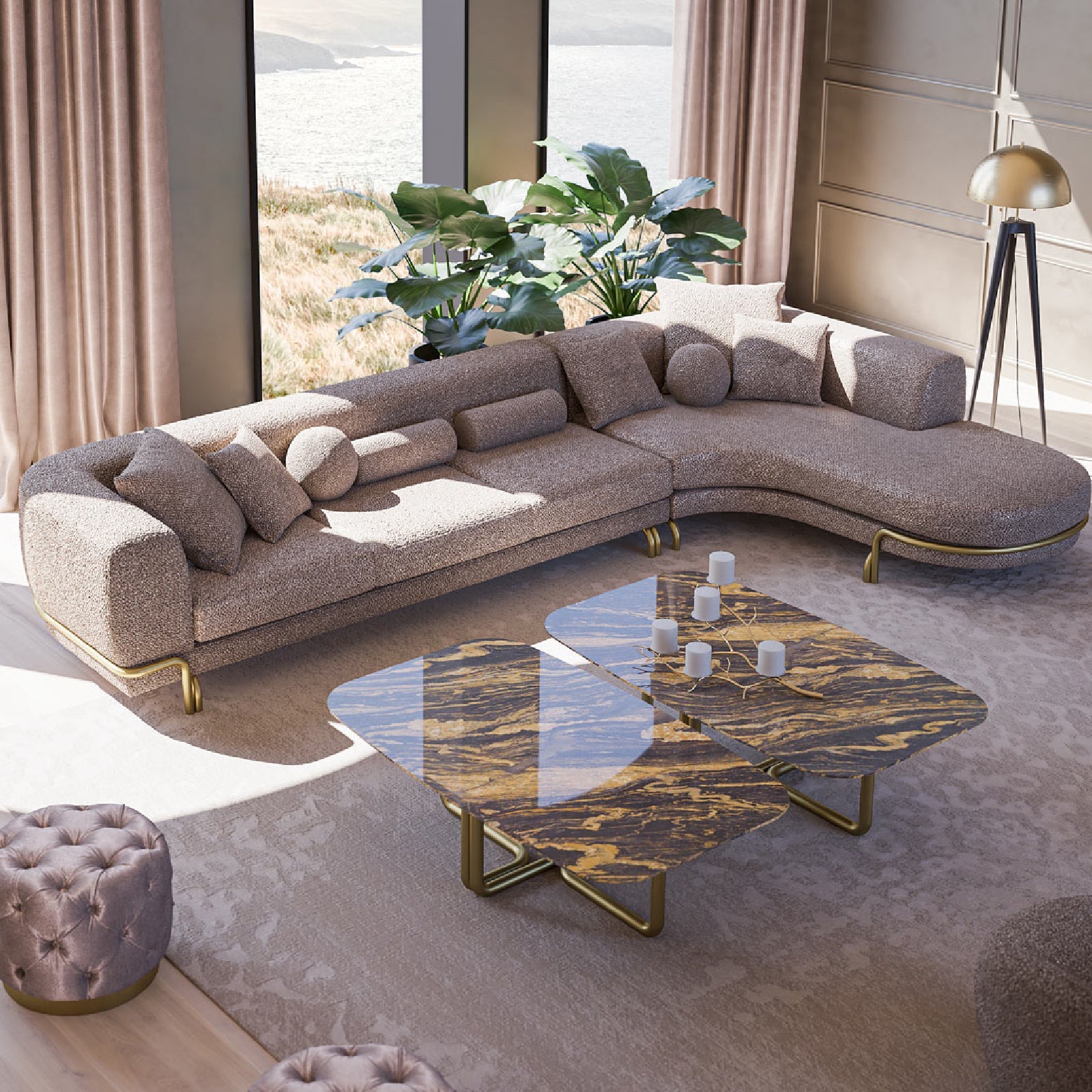 Display Item - Giallo L Shape Sofa Gialo-062YAS - DISPLAY ITEM - ebarza Furniture UAE | Shop Modern Furniture in Abu Dhabi & Dubai - مفروشات ايبازرا في الامارات | تسوق اثاث عصري وديكورات مميزة في دبي وابوظبي