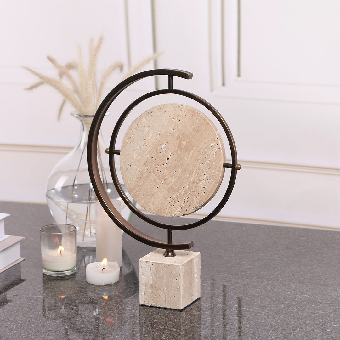 Globe Marble Sculpture KA3164 - Home Decor Figurines - ebarza Furniture UAE | Shop Modern Furniture in Abu Dhabi & Dubai - مفروشات ايبازرا في الامارات | تسوق اثاث عصري وديكورات مميزة في دبي وابوظبي
