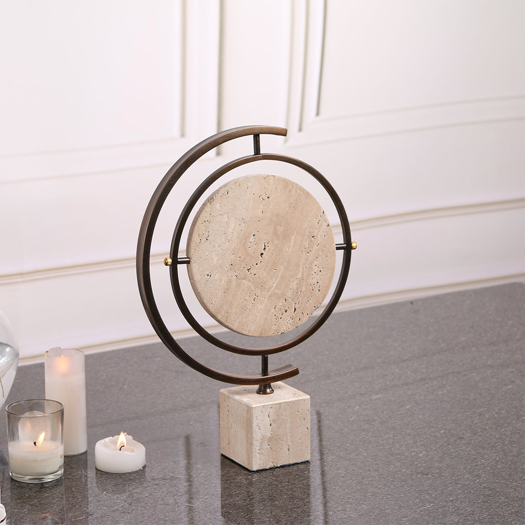 Globe Marble Sculpture KA3164 - Home Decor Figurines - ebarza Furniture UAE | Shop Modern Furniture in Abu Dhabi & Dubai - مفروشات ايبازرا في الامارات | تسوق اثاث عصري وديكورات مميزة في دبي وابوظبي