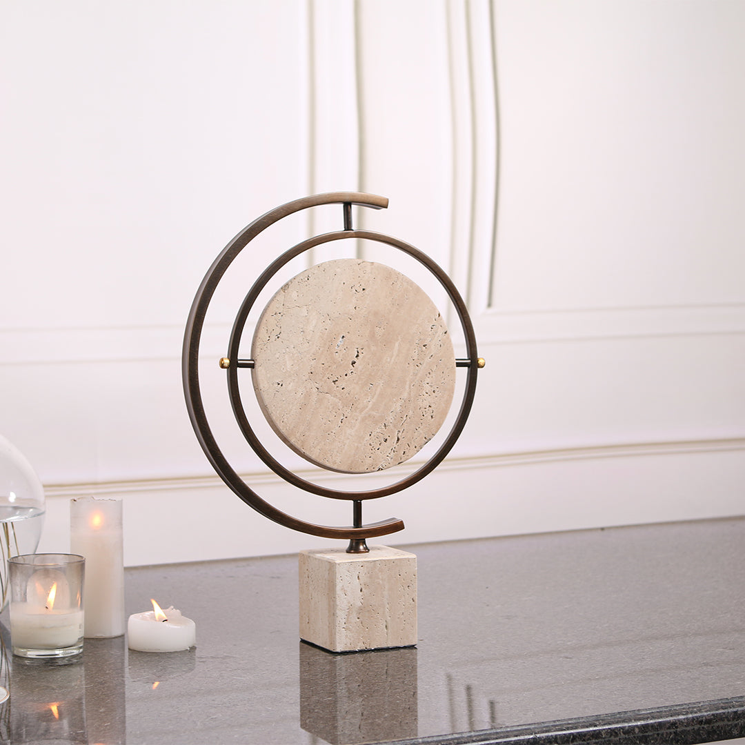 Globe Marble Sculpture KA3164 - Home Decor Figurines - ebarza Furniture UAE | Shop Modern Furniture in Abu Dhabi & Dubai - مفروشات ايبازرا في الامارات | تسوق اثاث عصري وديكورات مميزة في دبي وابوظبي